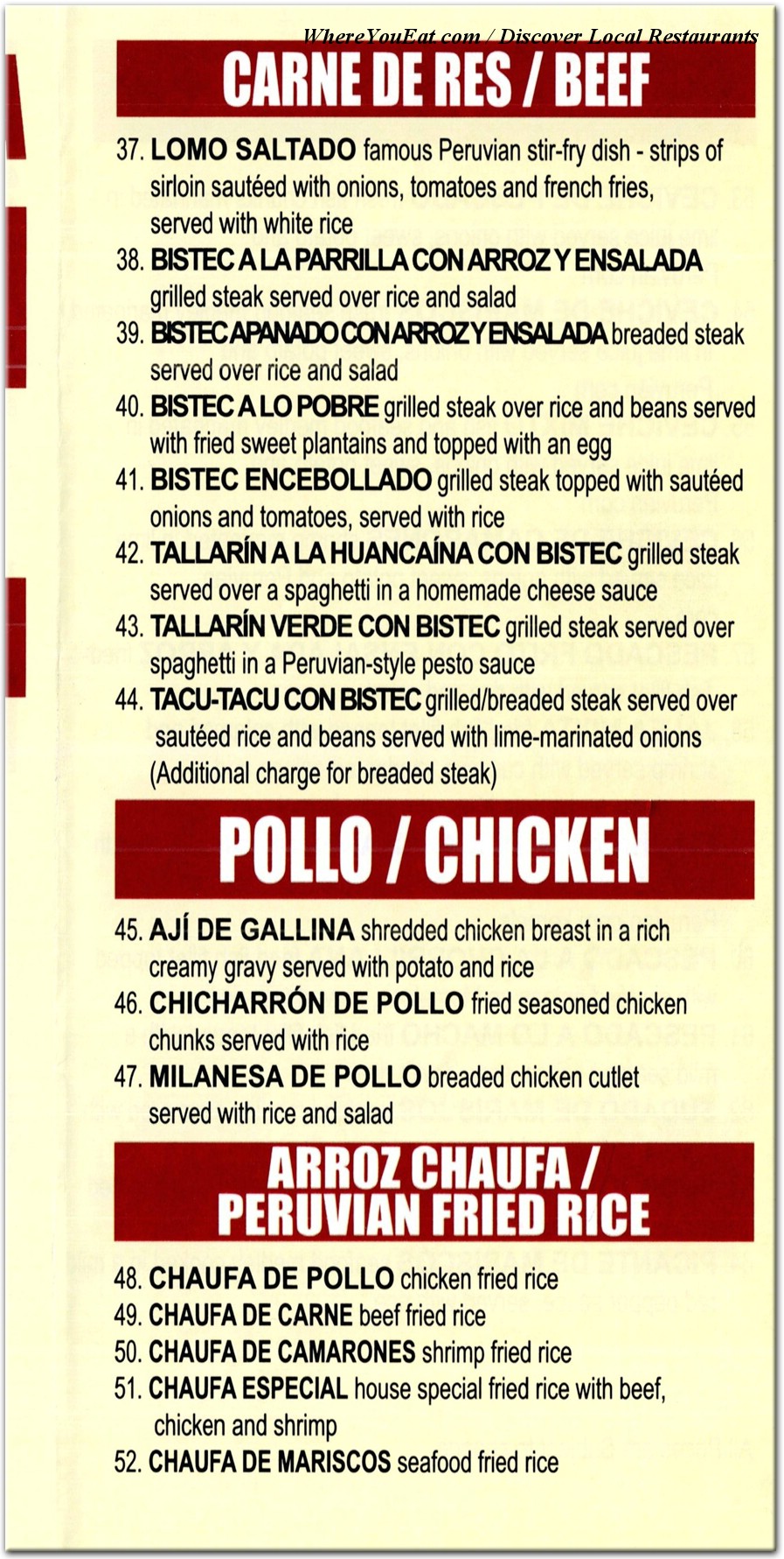 menu image