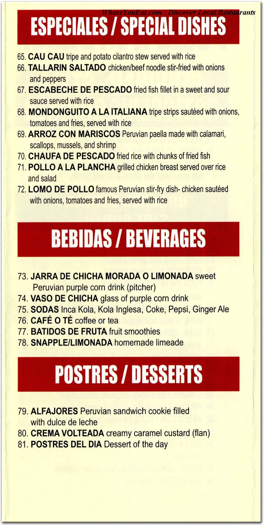 menu image