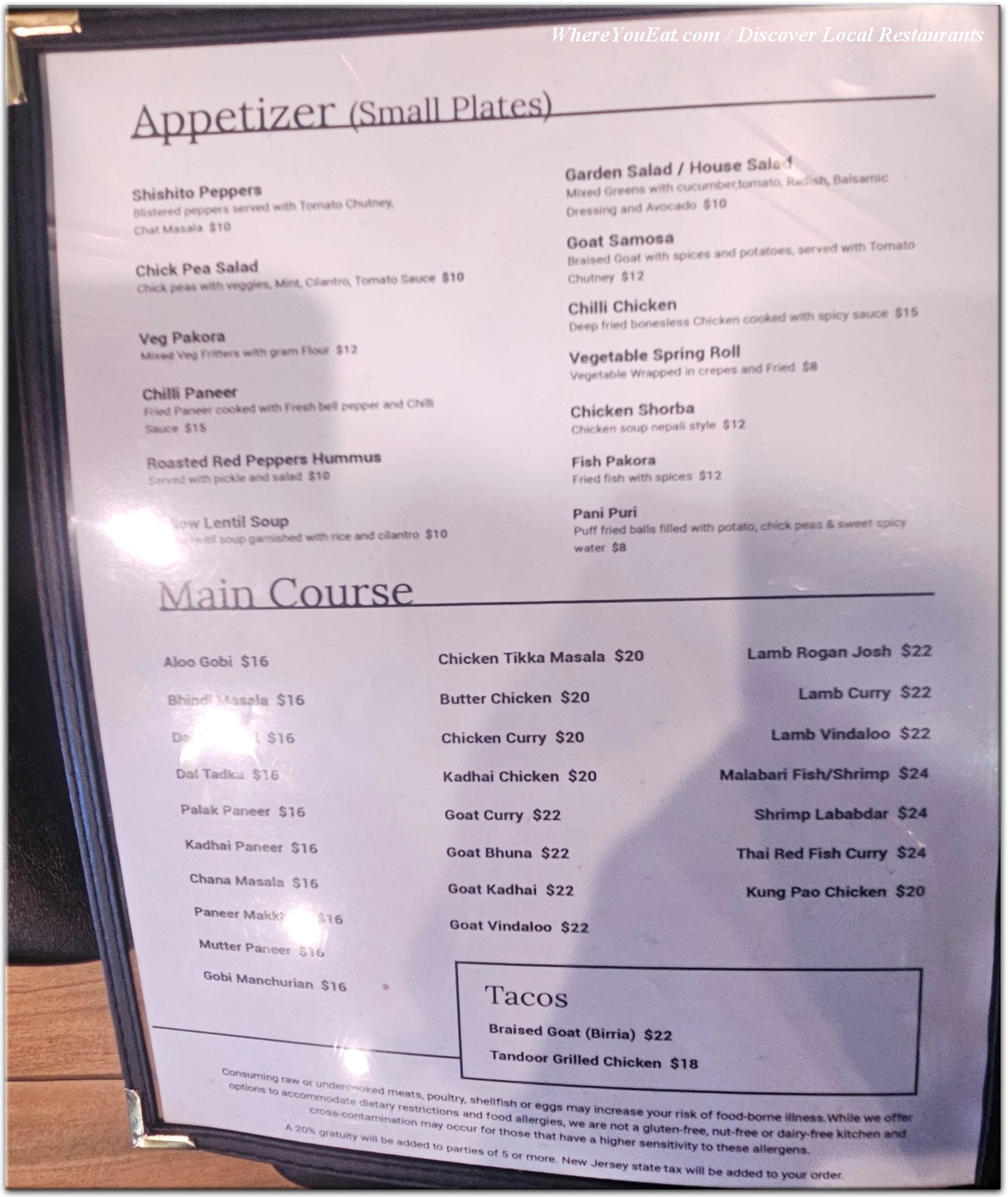 menu image