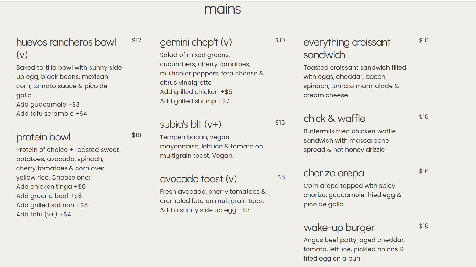 menu image