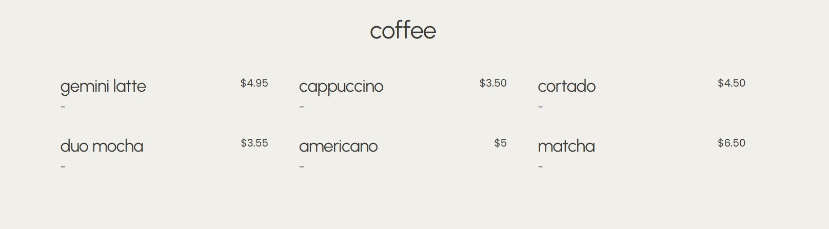 menu image