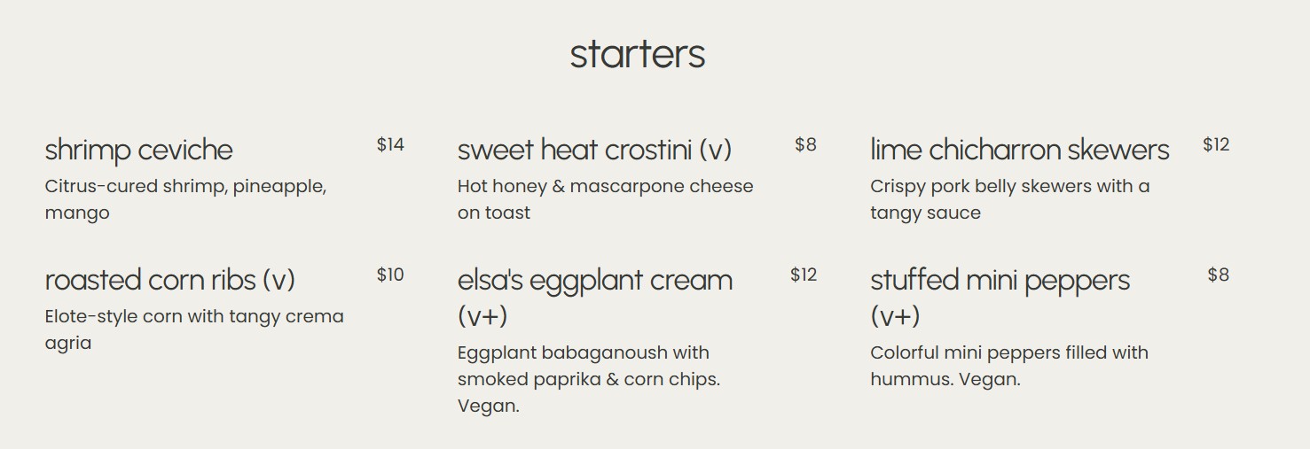 menu image