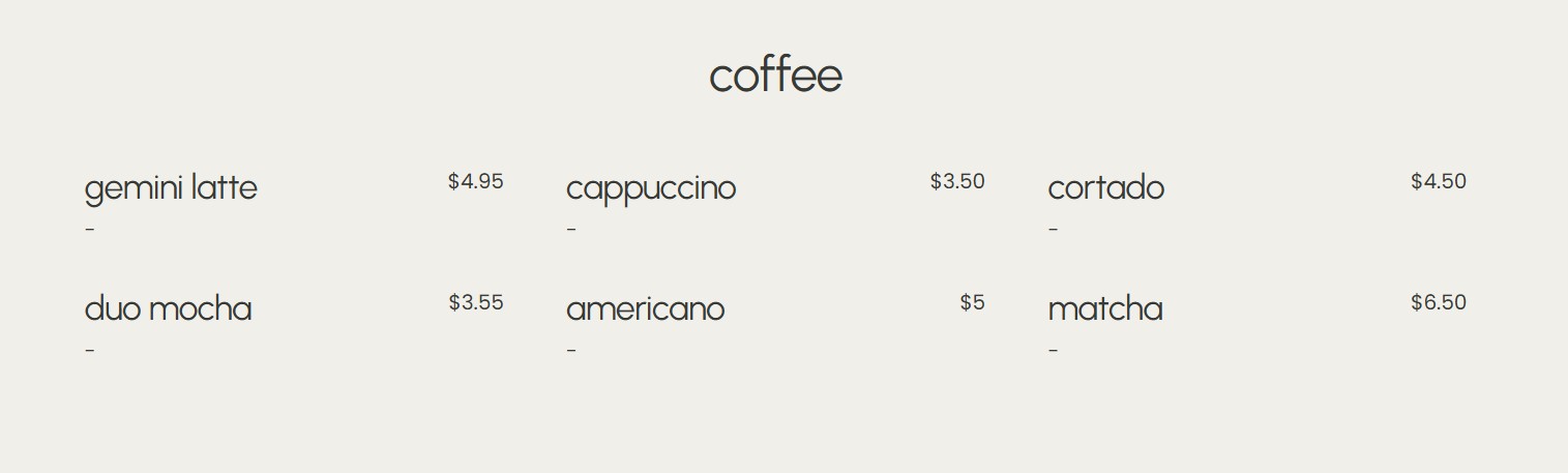 menu image