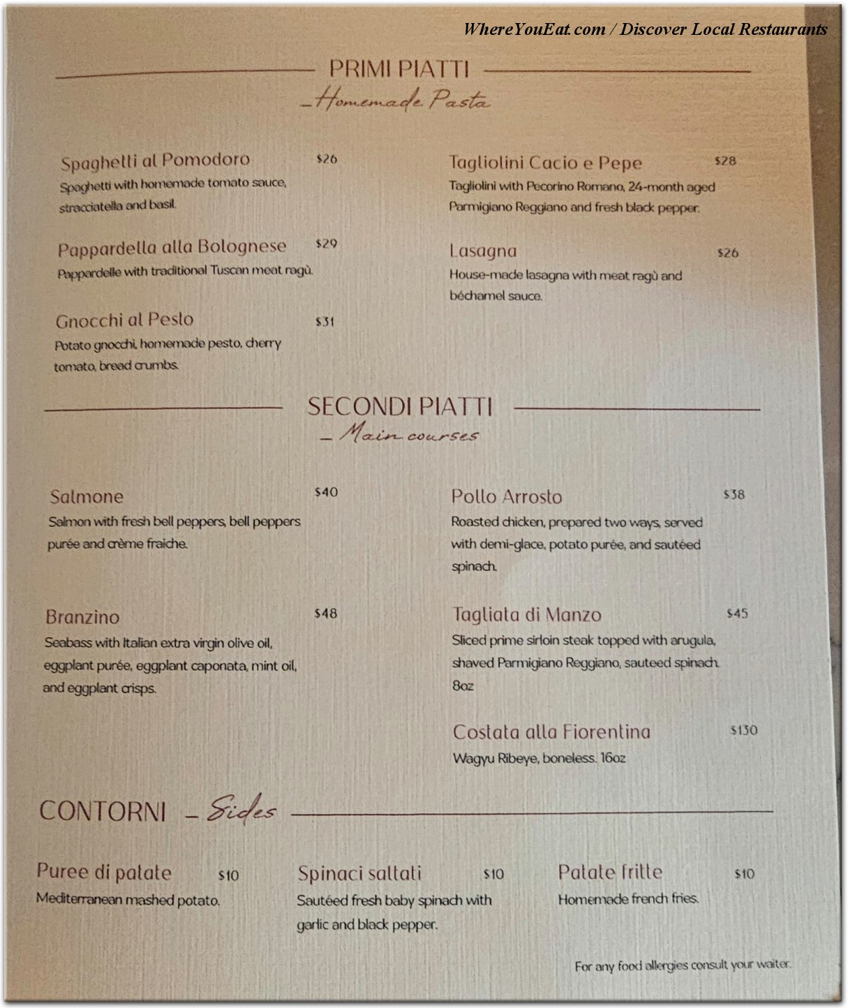 menu image