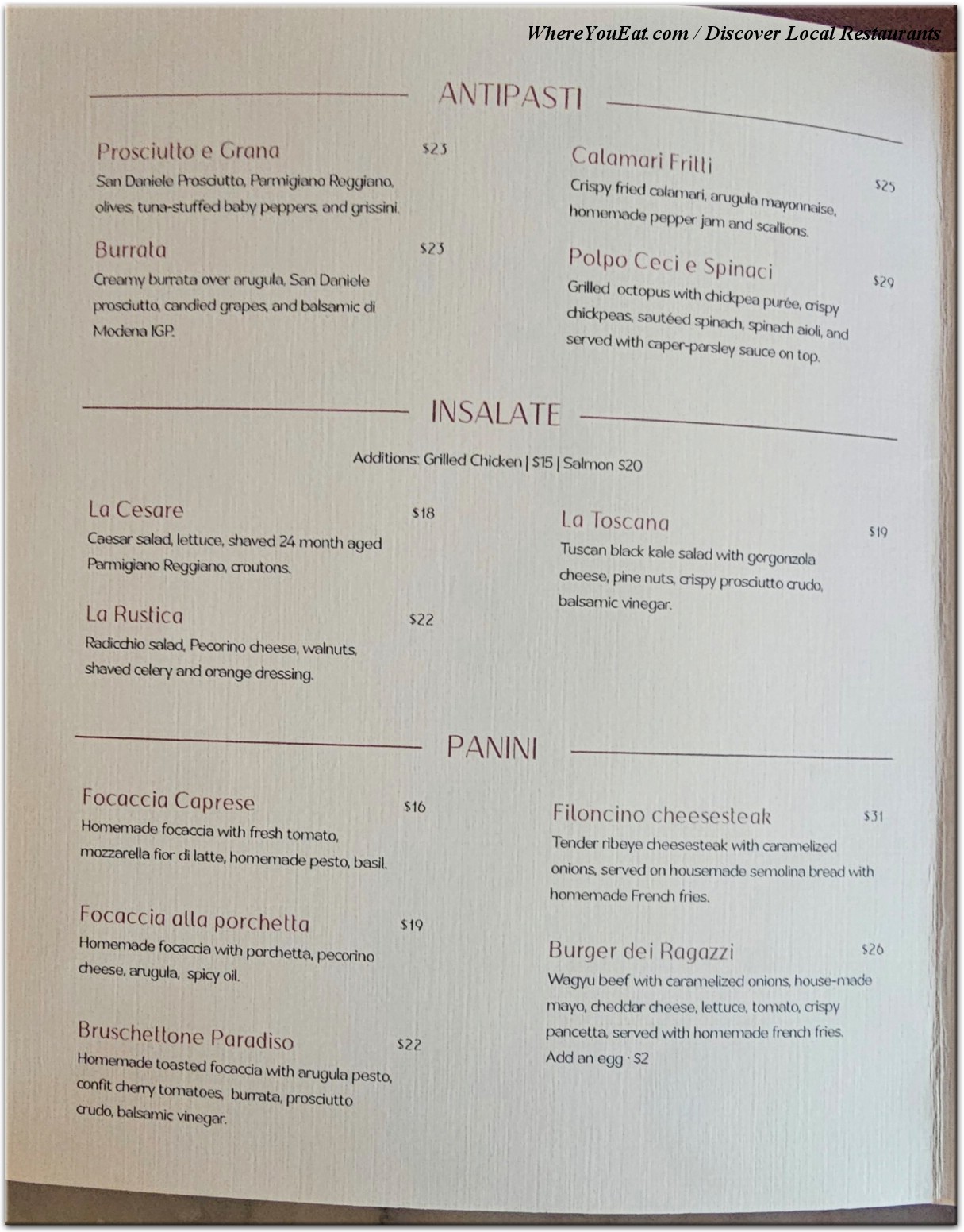 menu image