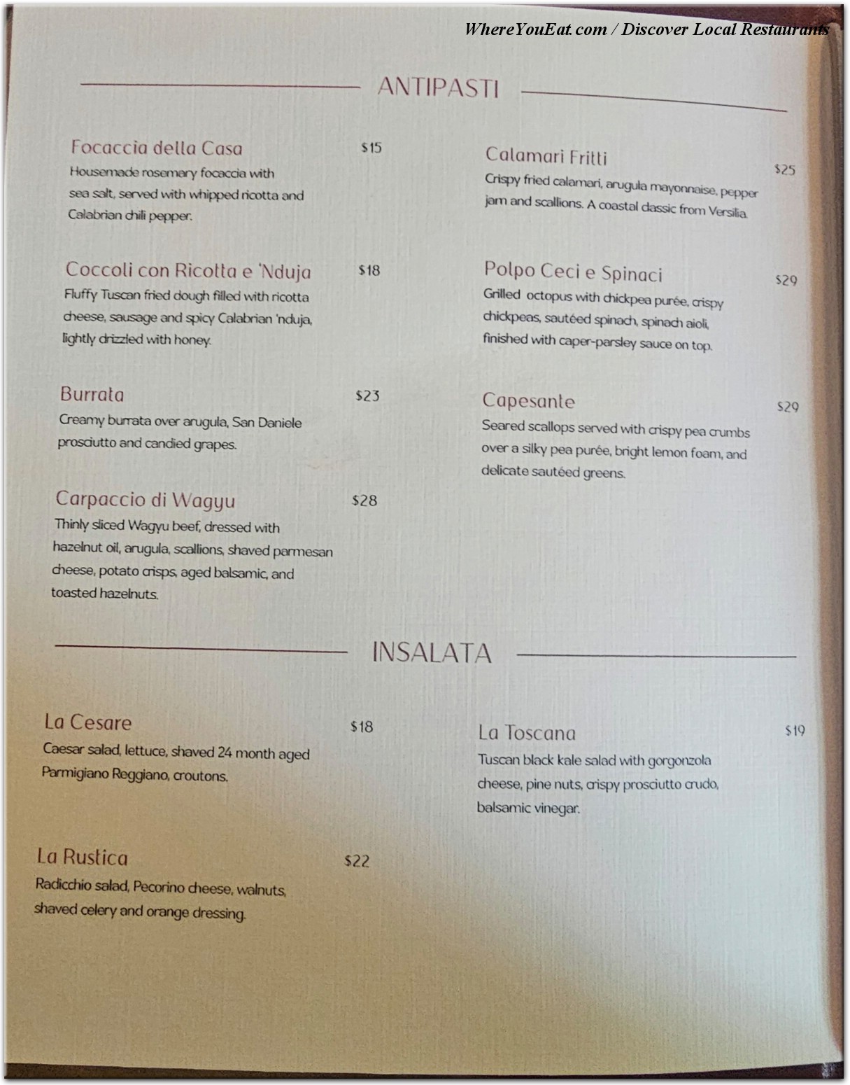 menu image
