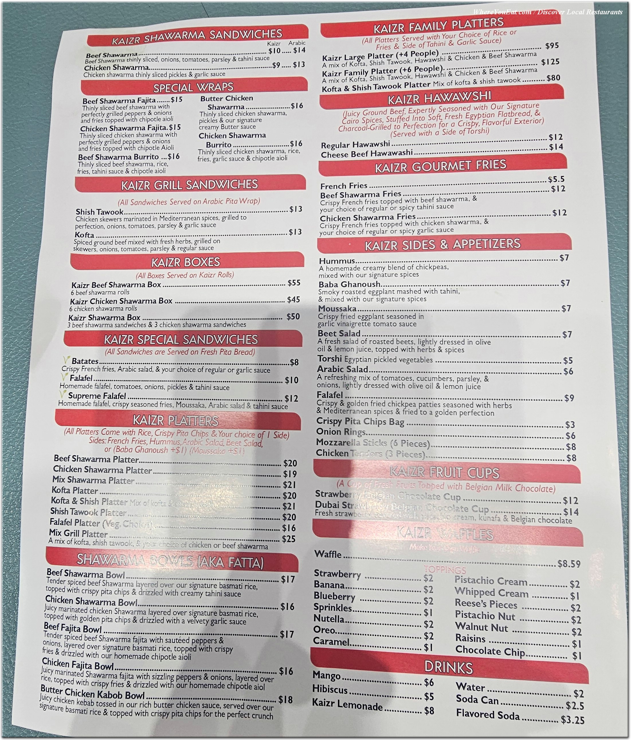 menu image