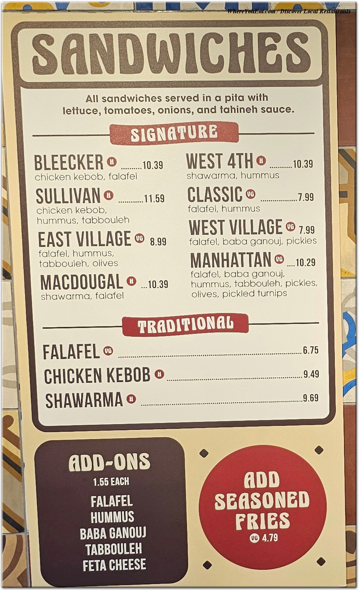 menu image