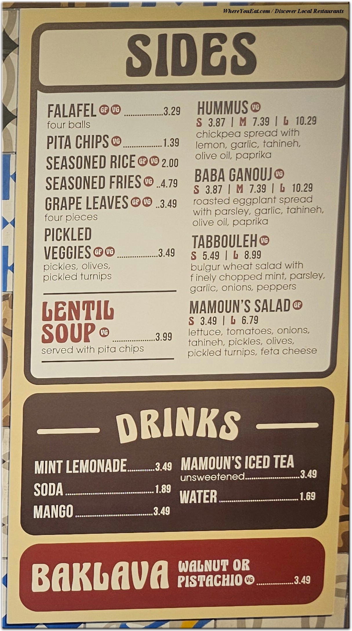 menu image