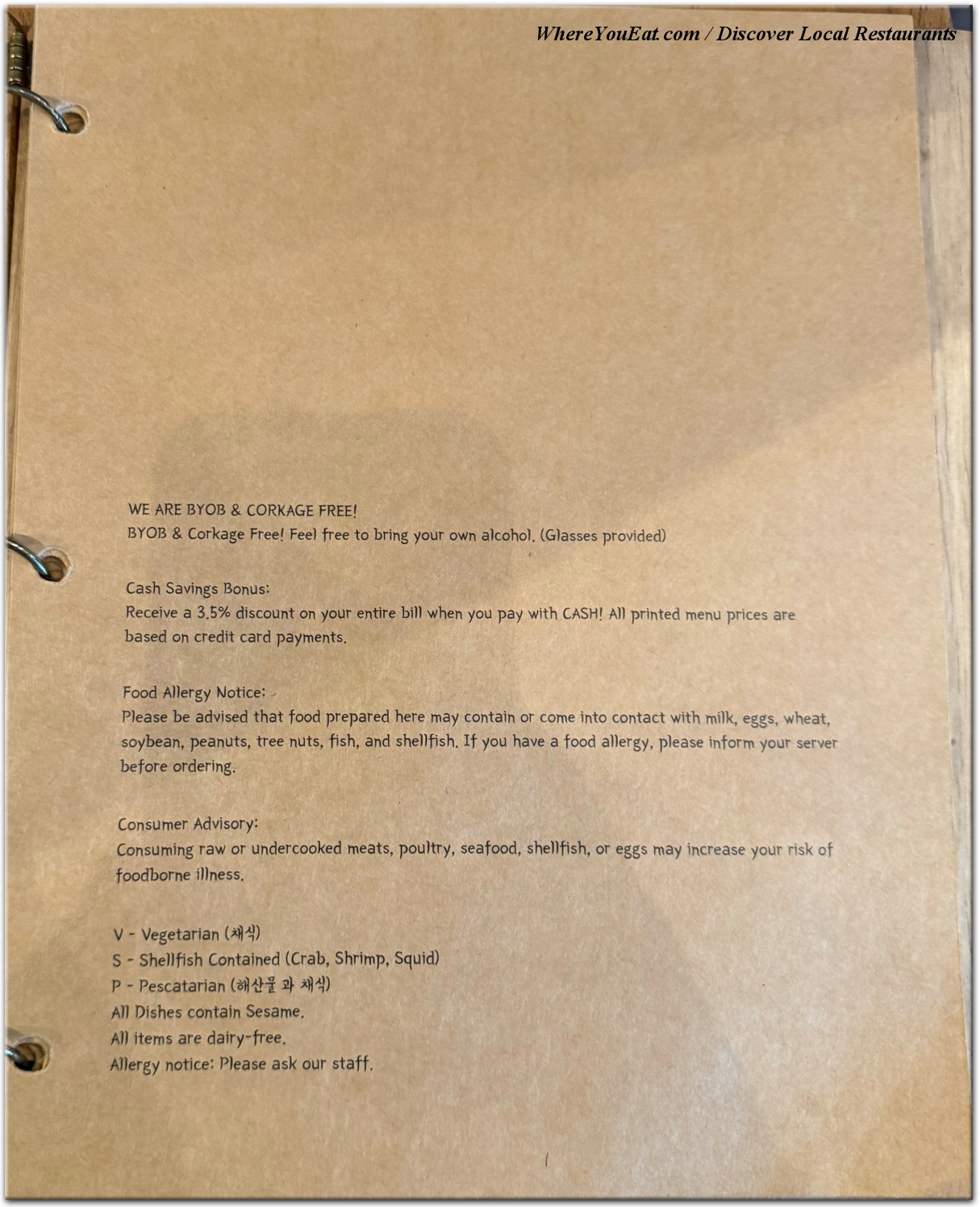 menu image