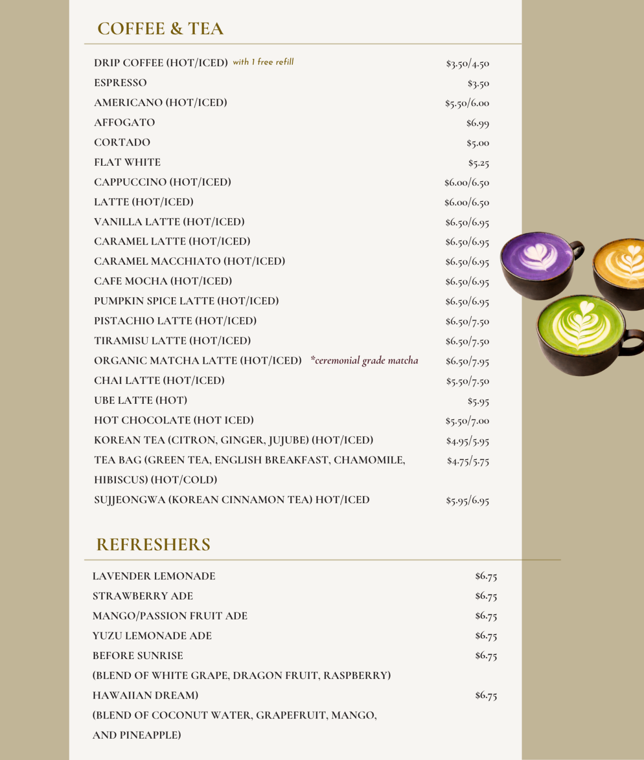 menu image