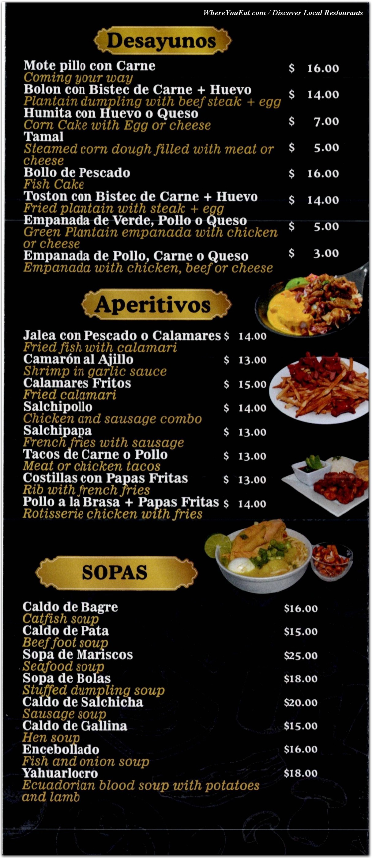 menu image