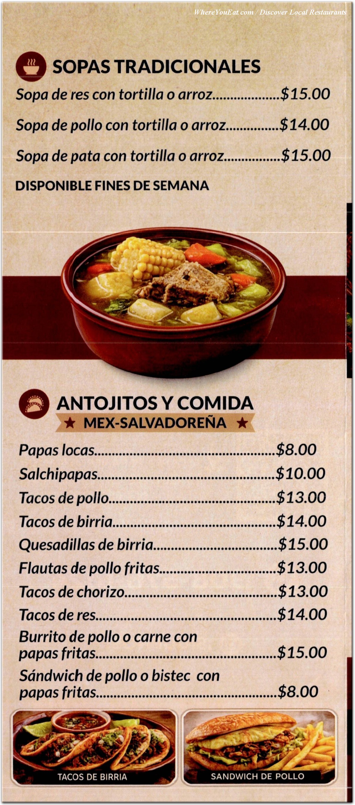 menu image