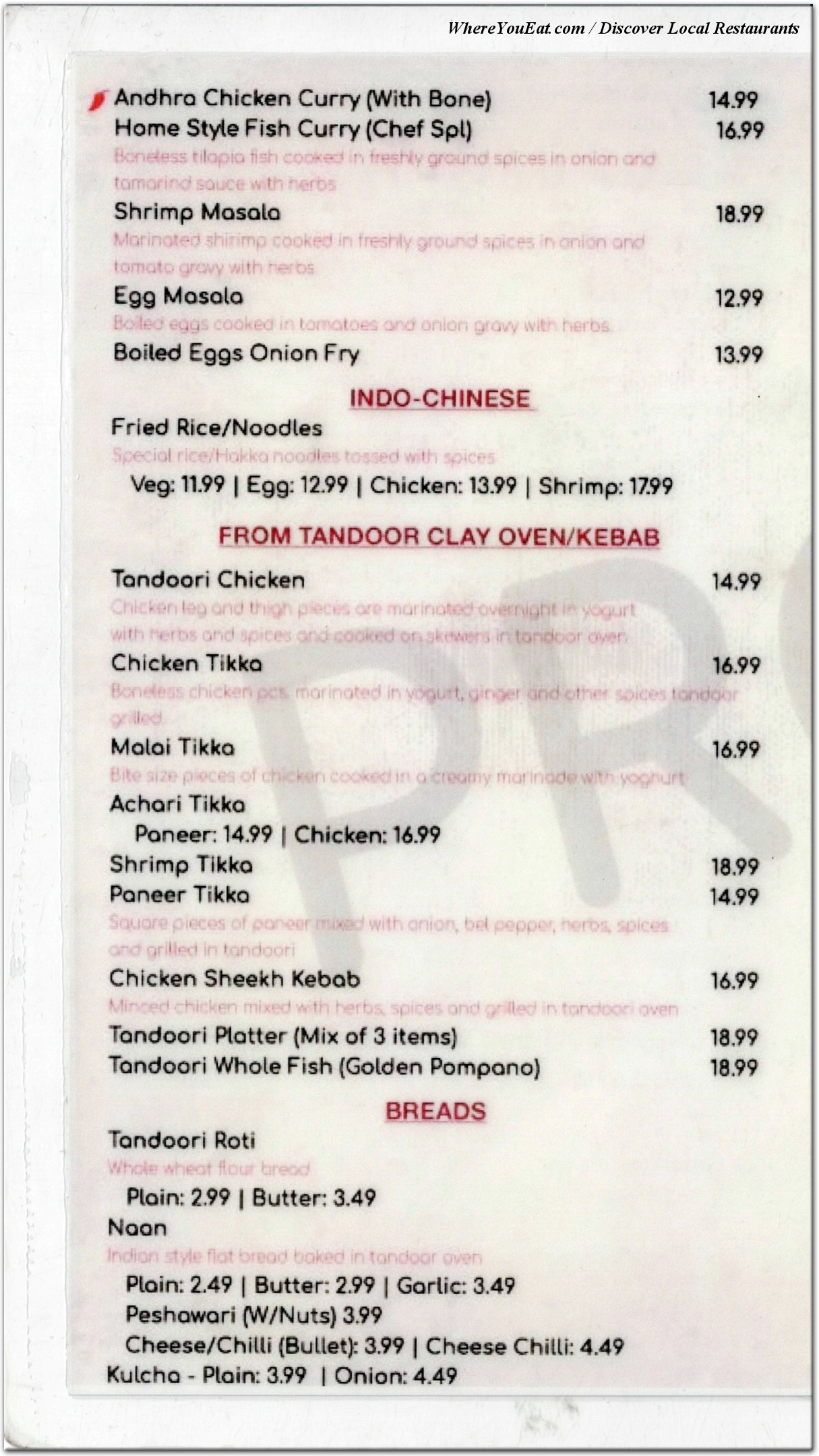 menu image