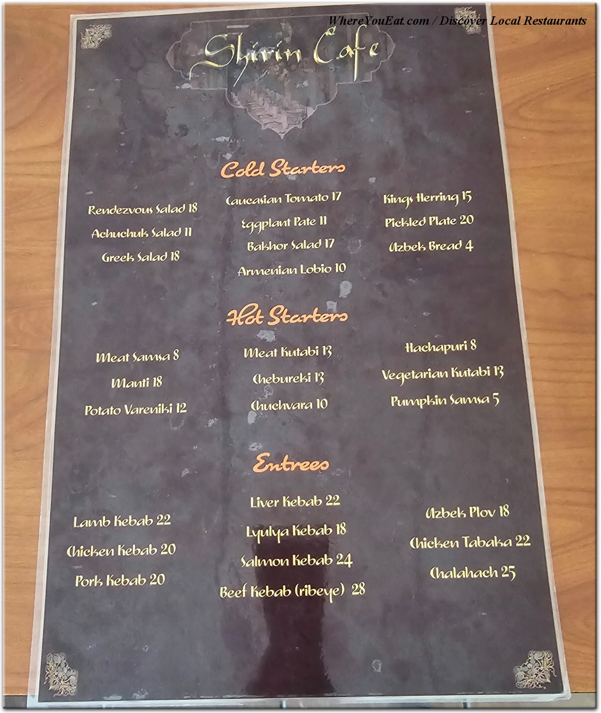 menu image