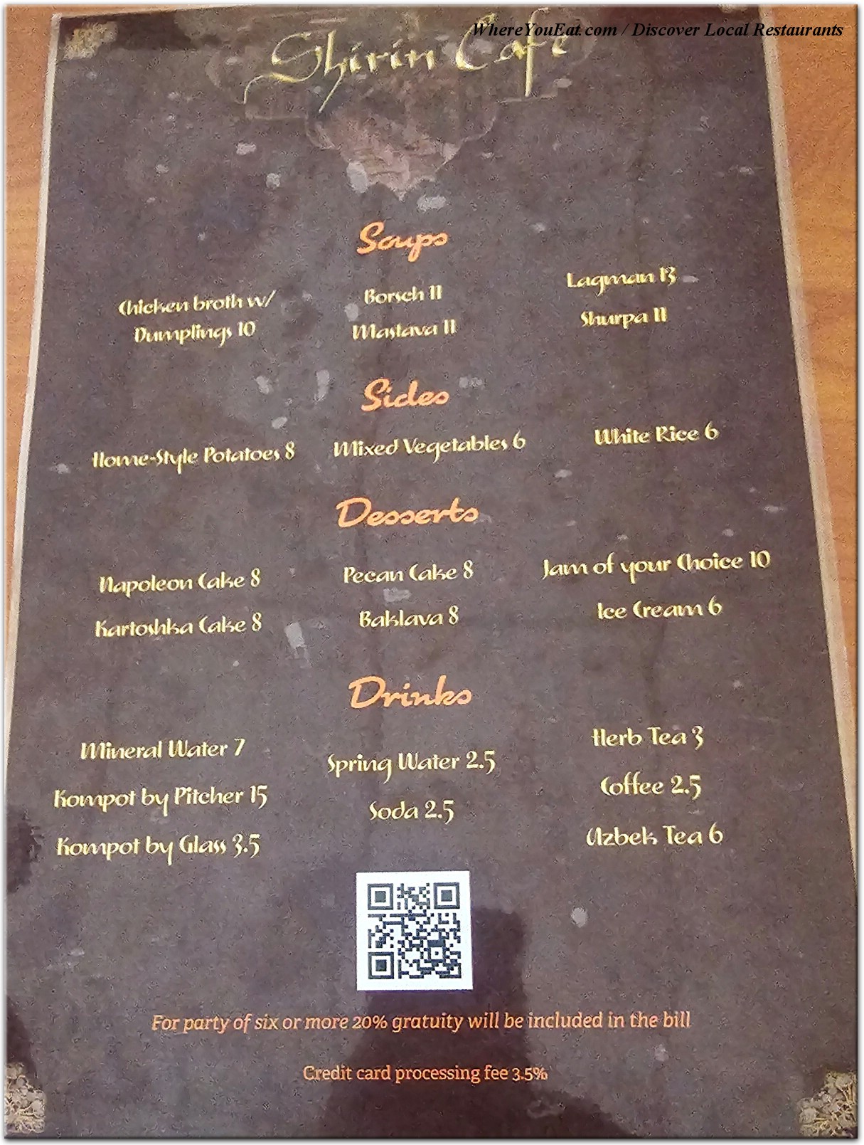menu image