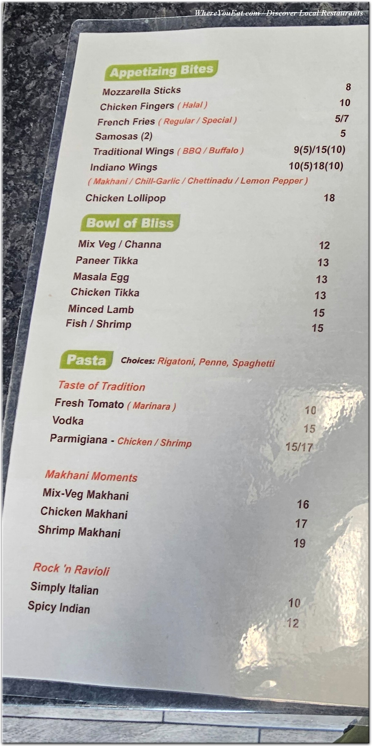menu image