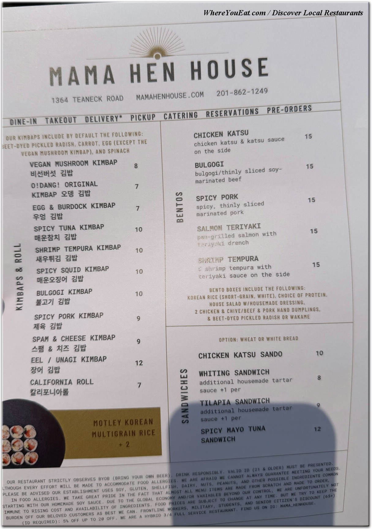 menu image