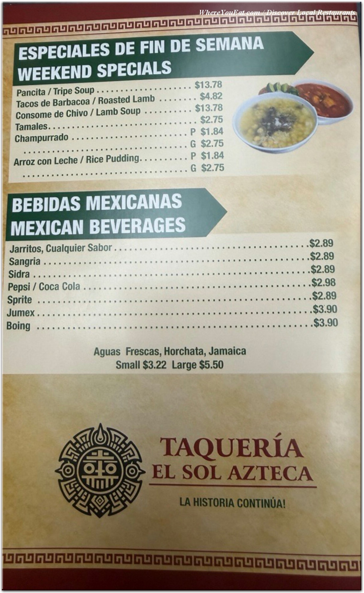 menu image