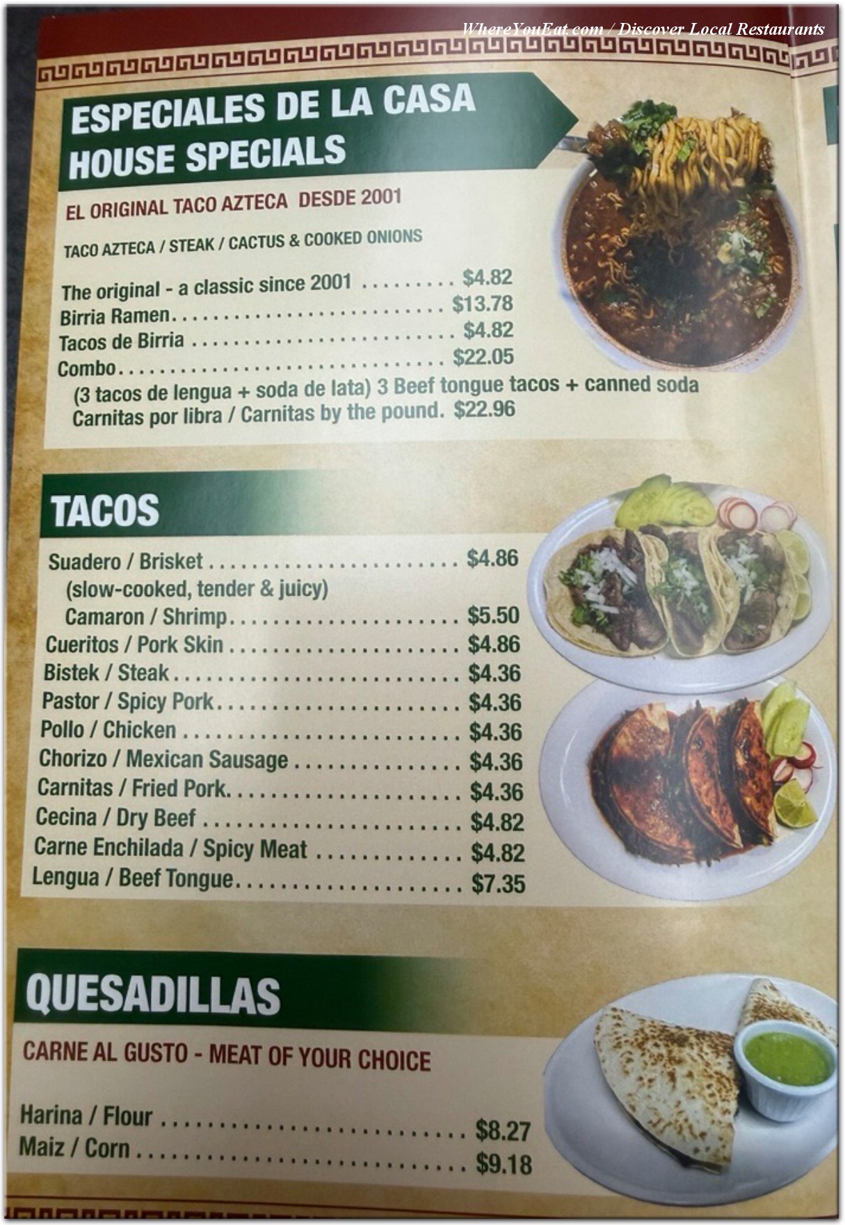 menu image