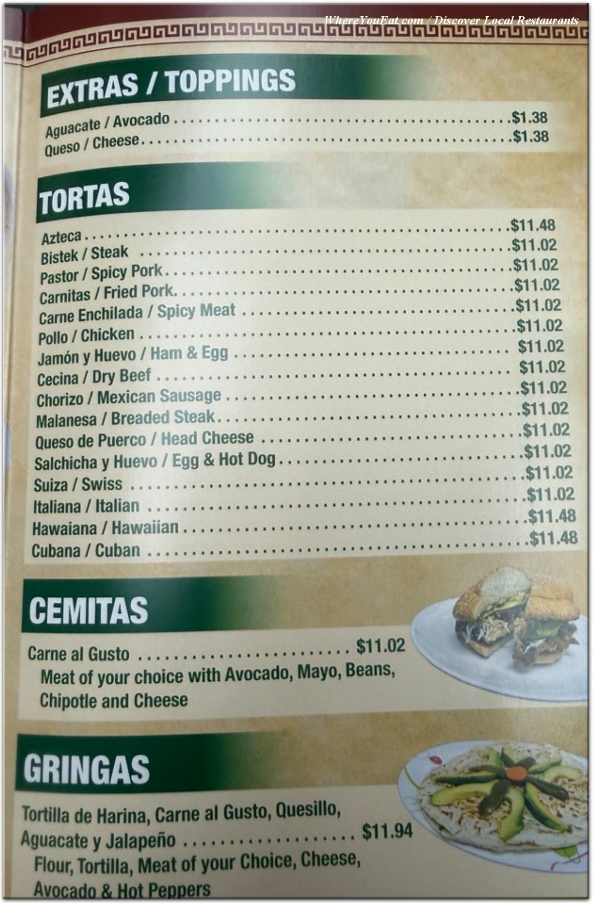 menu image