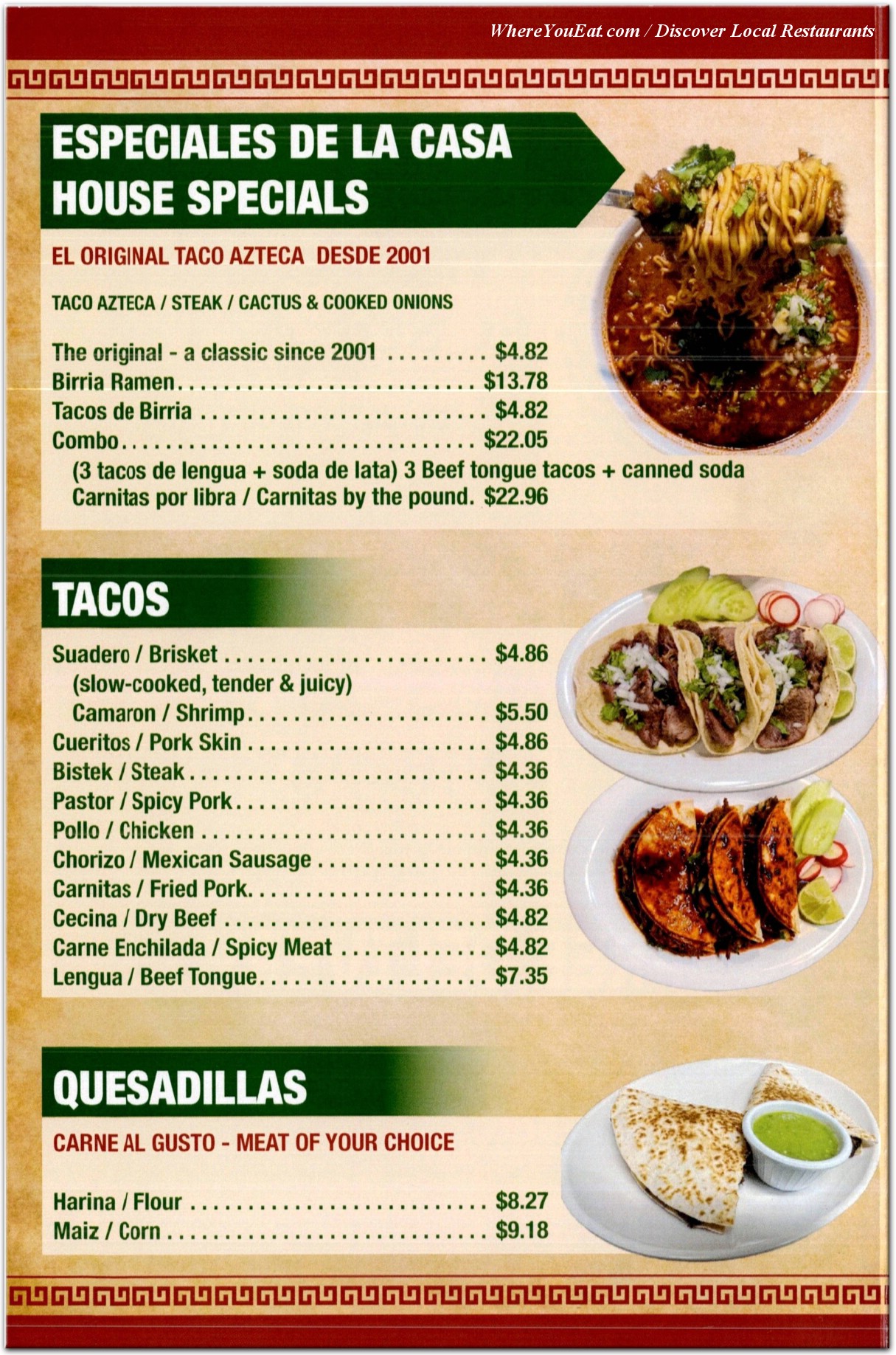 menu image