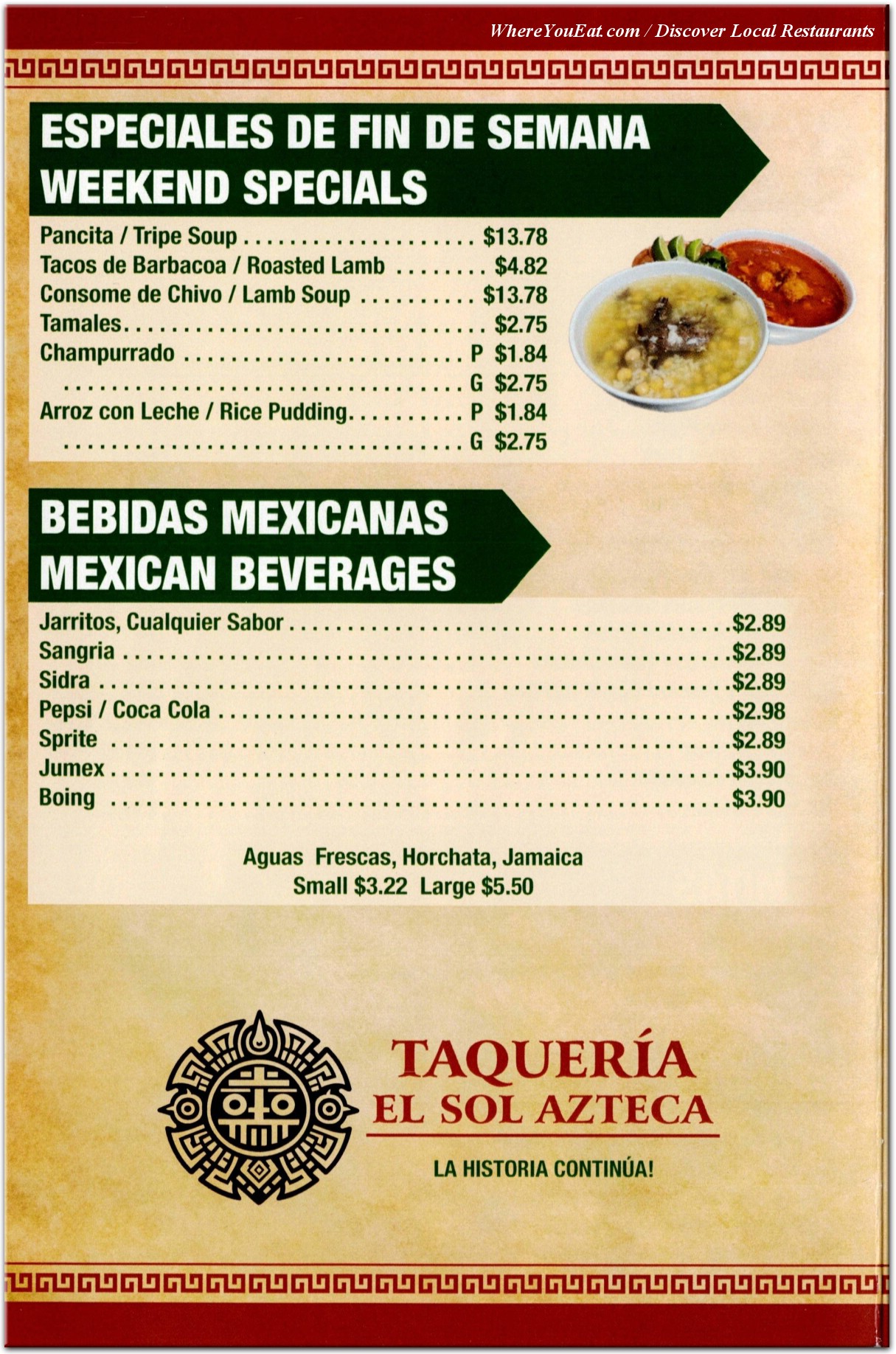 menu image