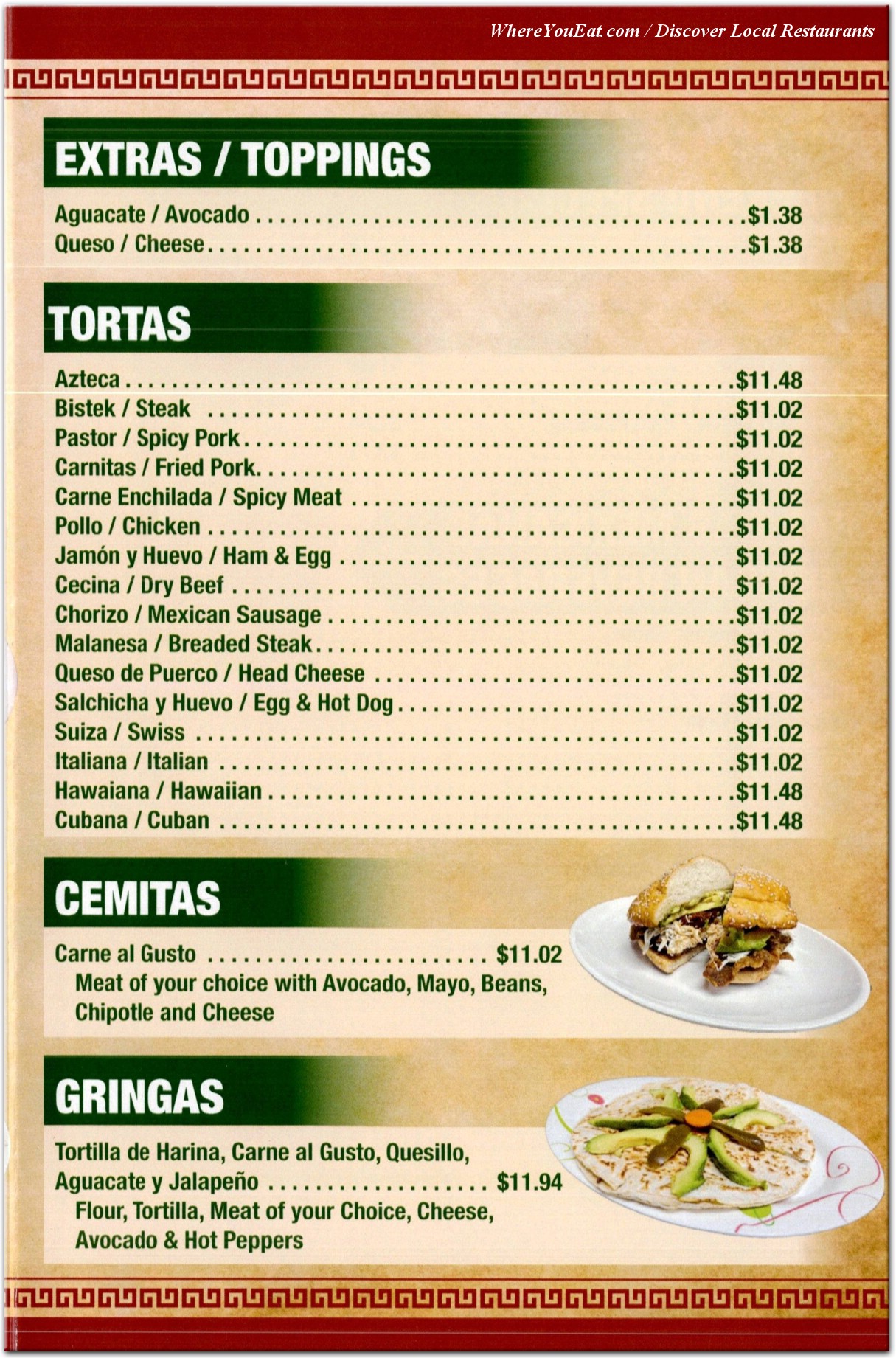 menu image