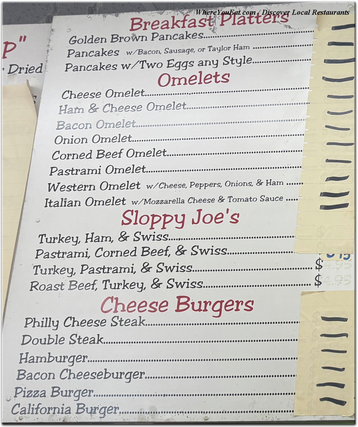 menu image