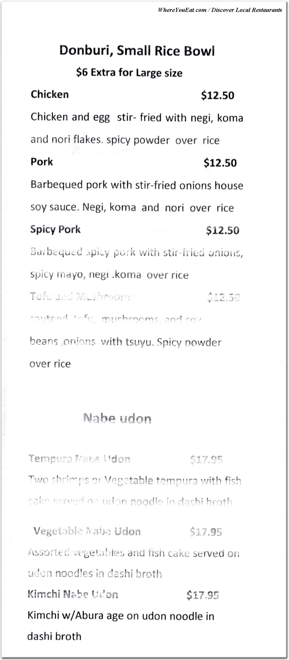 menu image