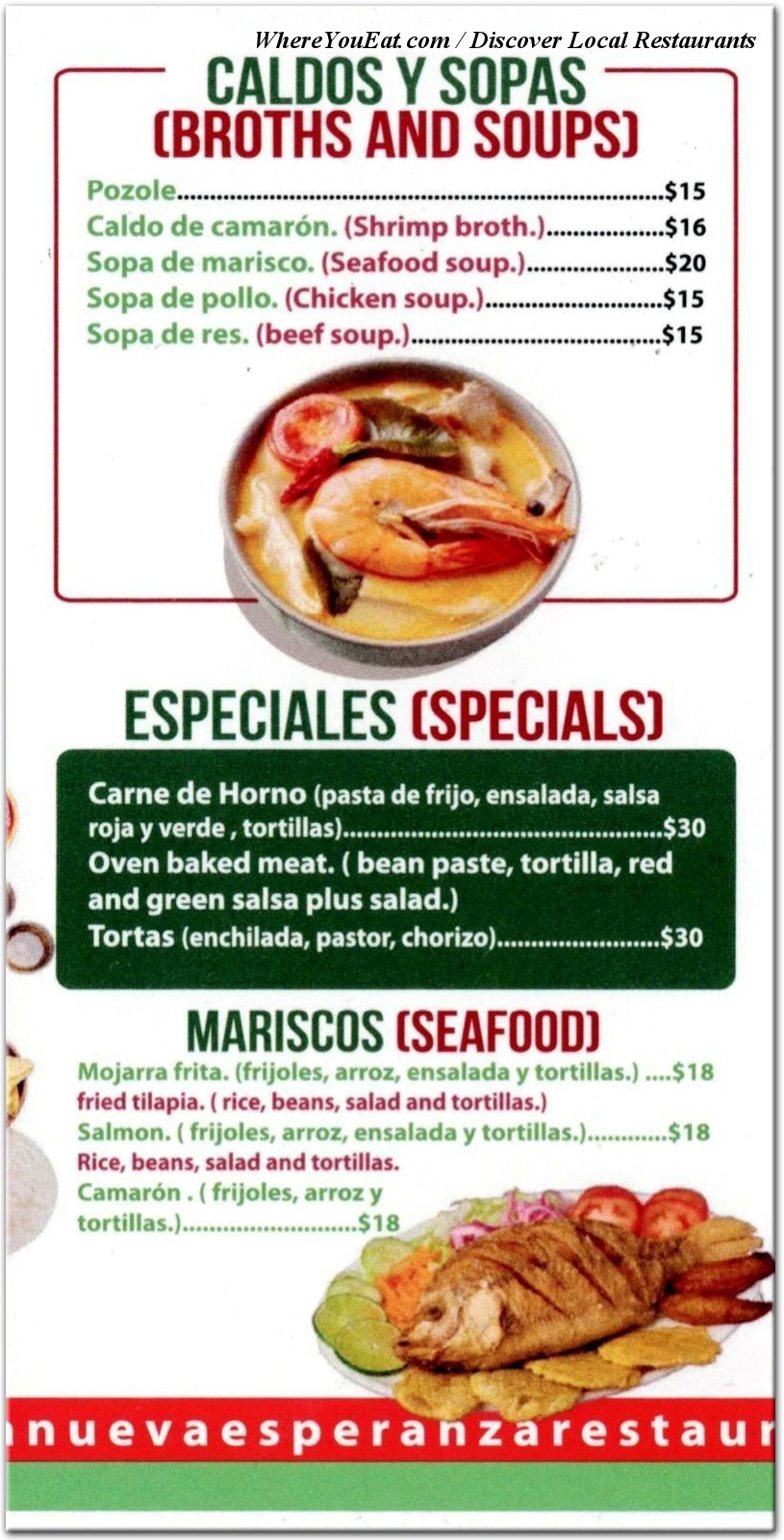 menu image