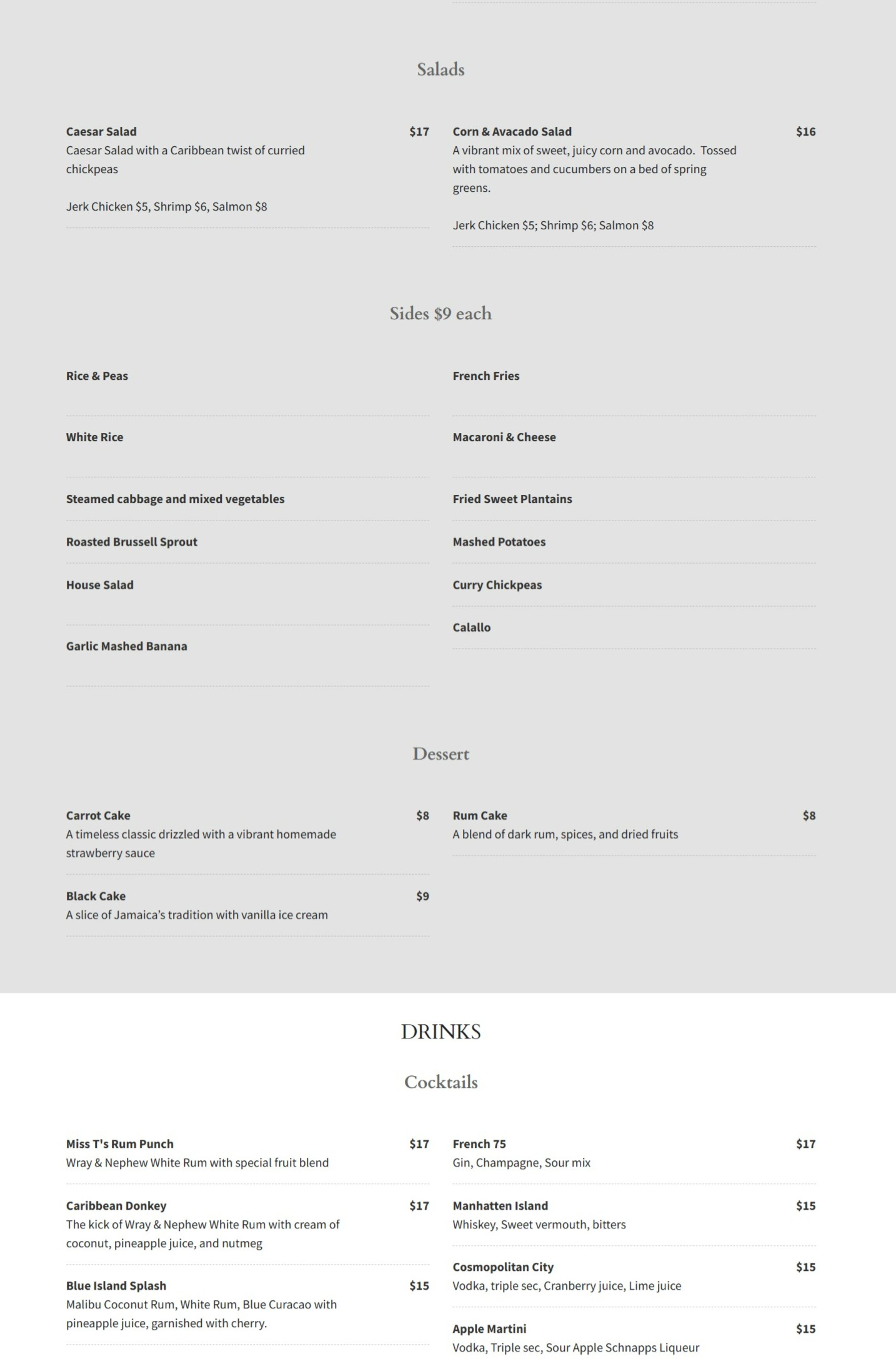 menu image