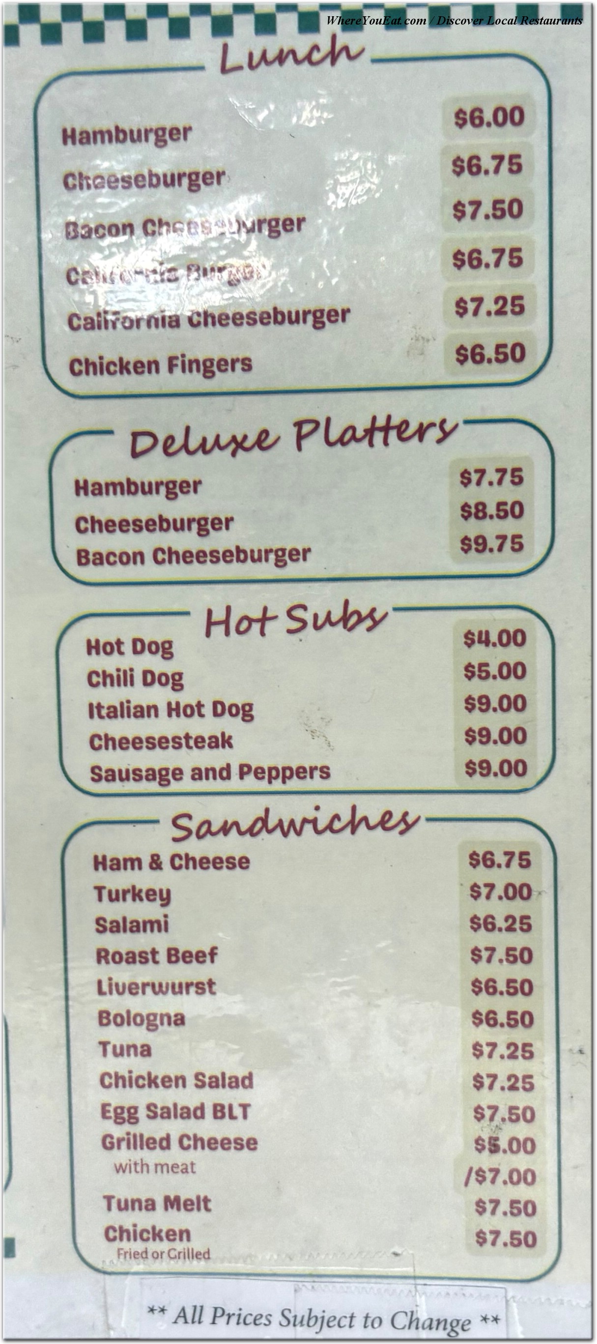 menu image