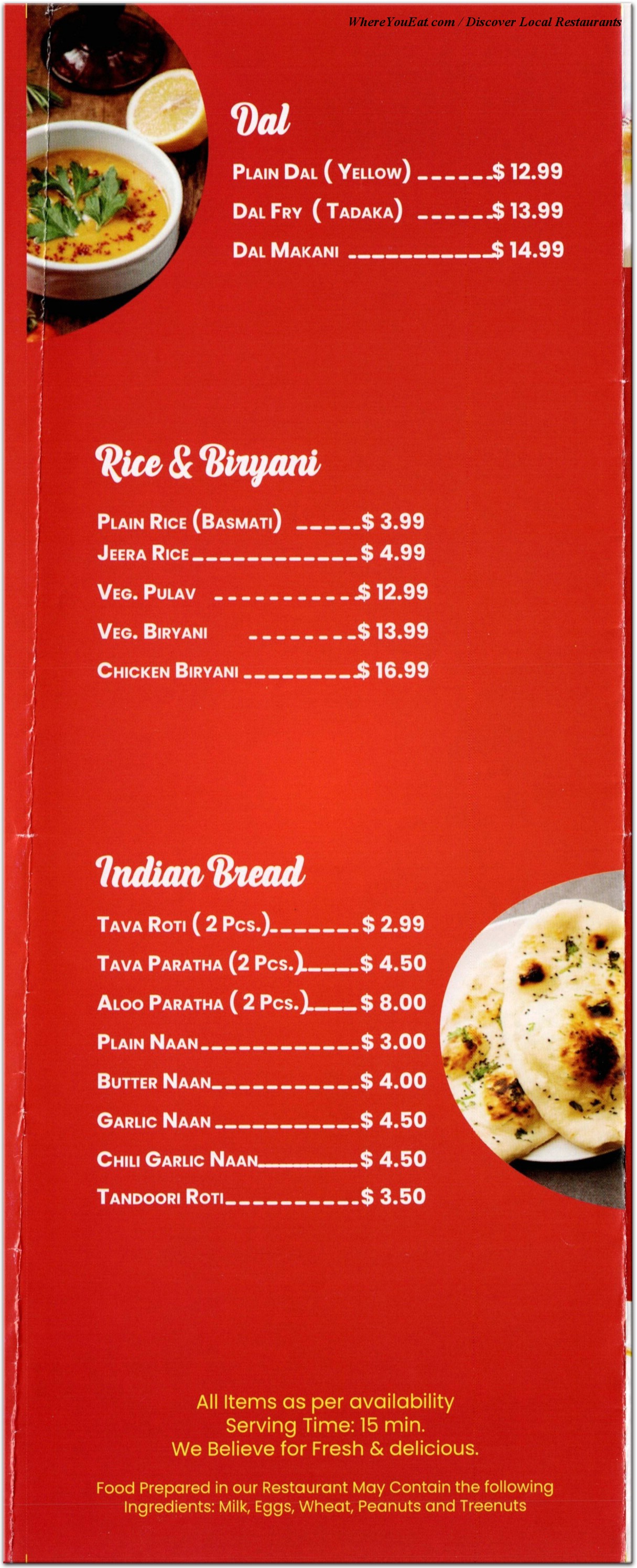 menu image