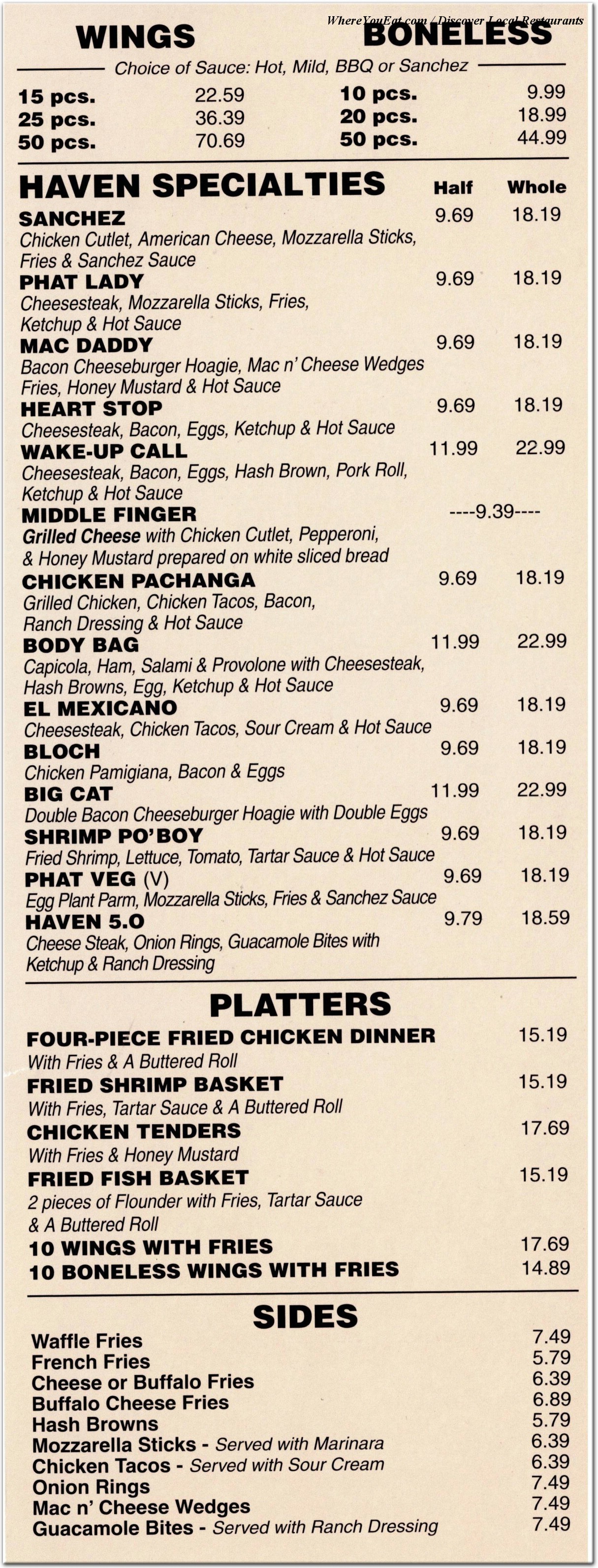 menu image