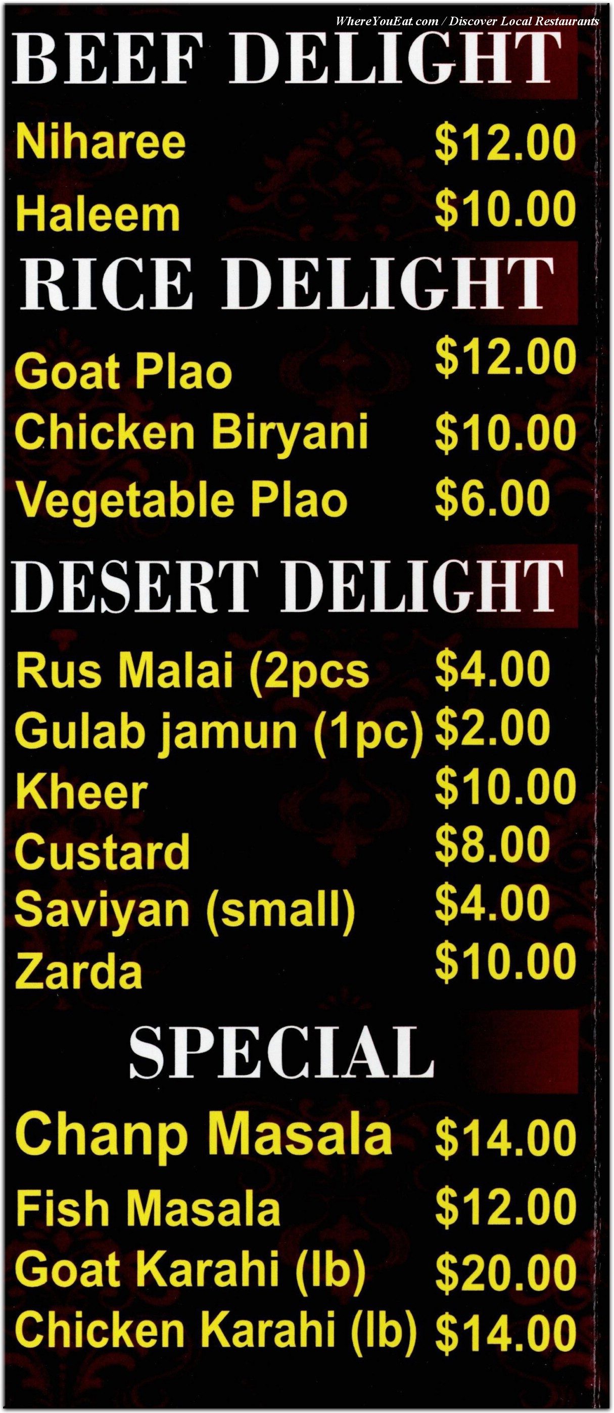 menu image
