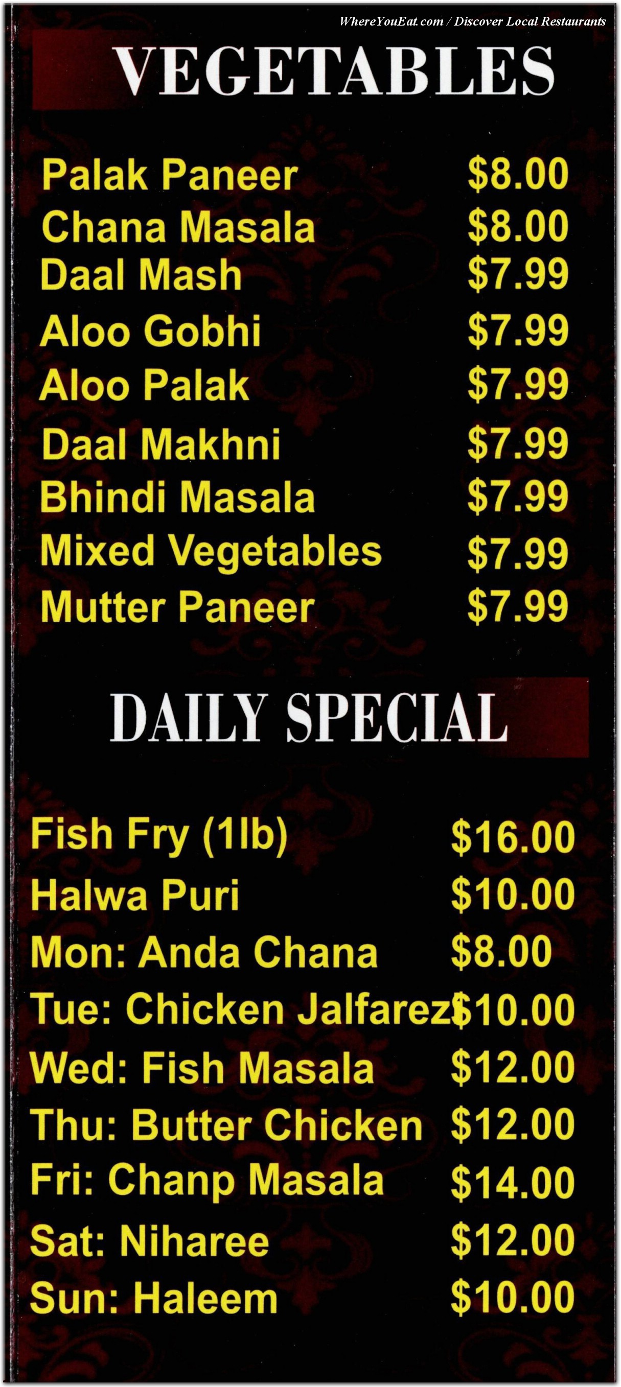 menu image
