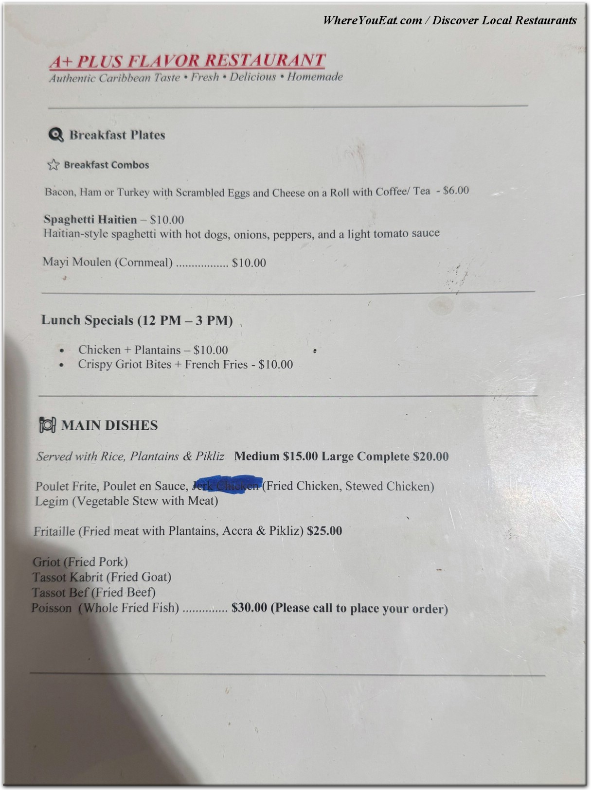 menu image