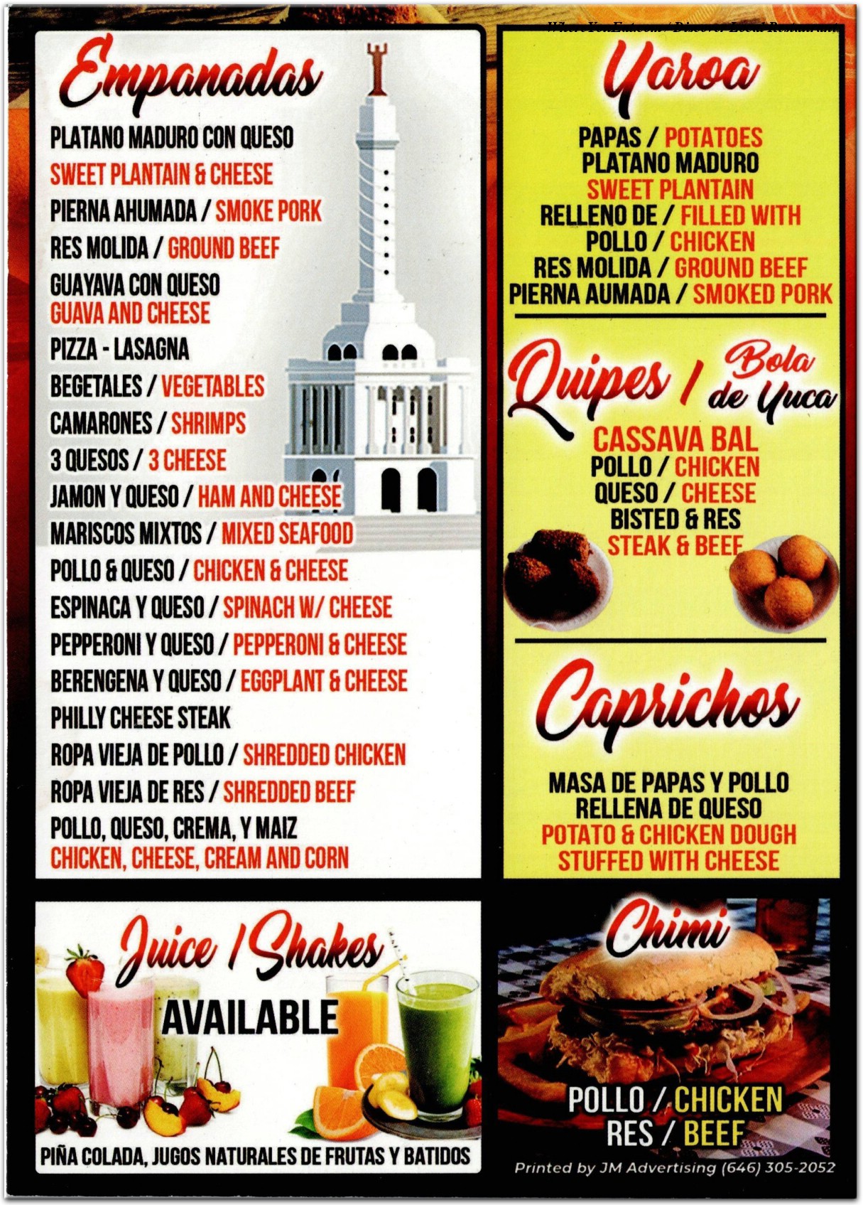 menu image