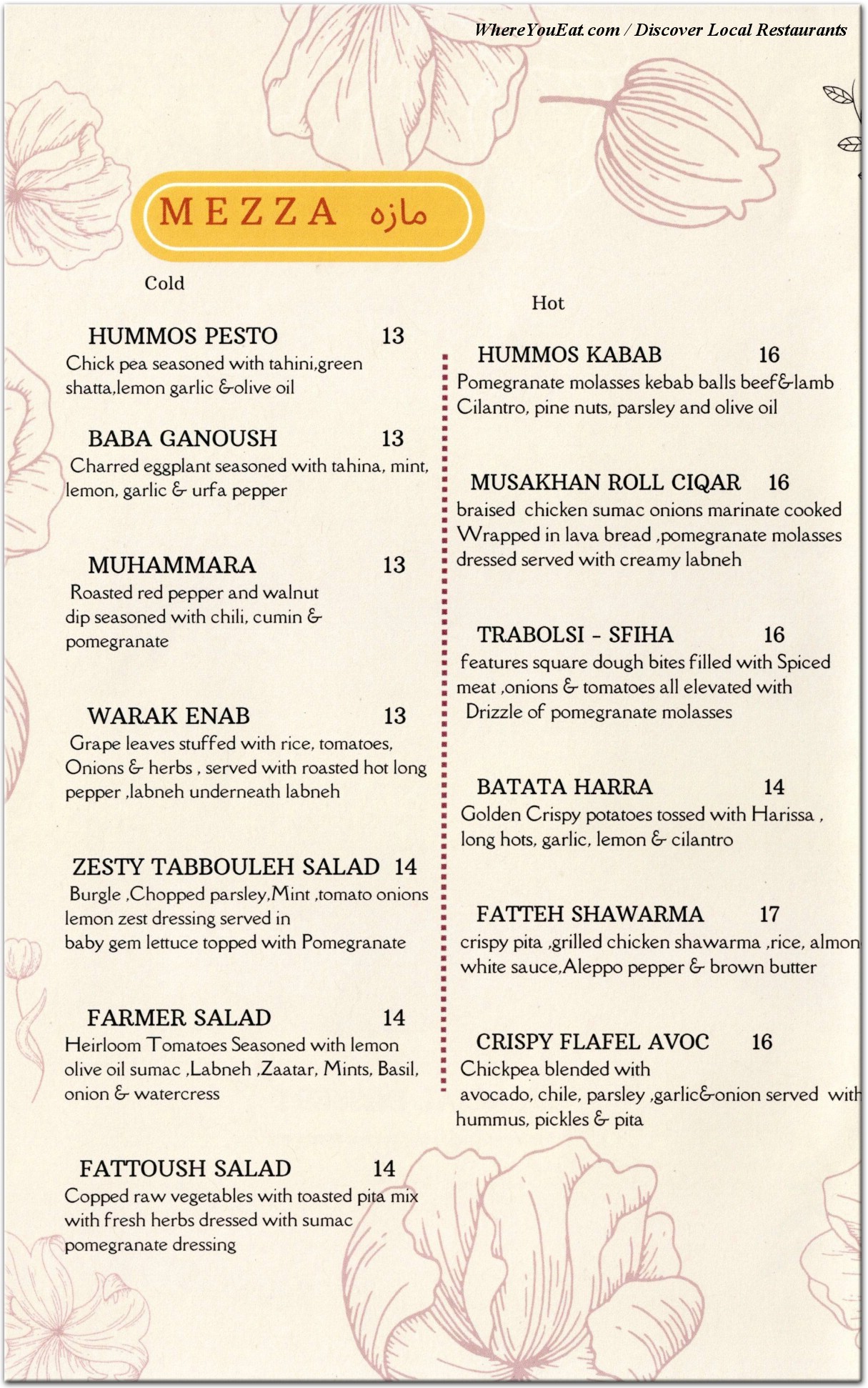 menu image