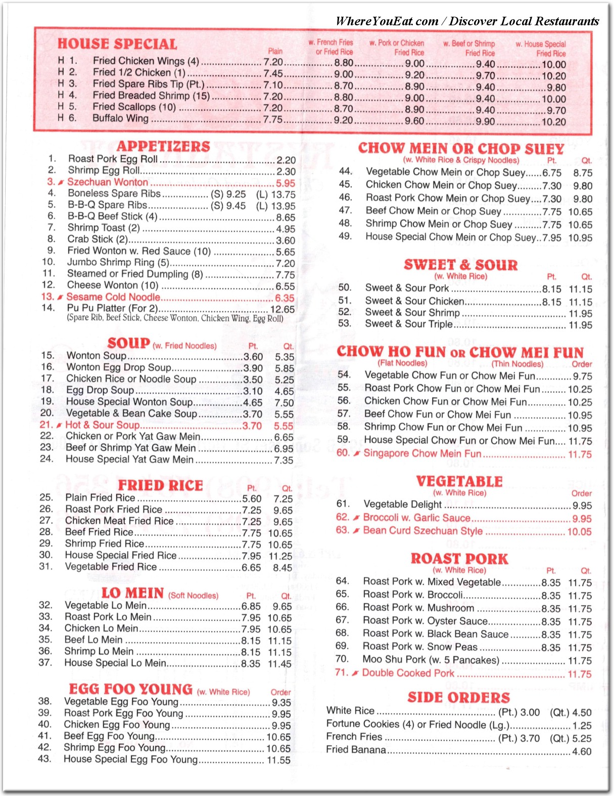 menu image