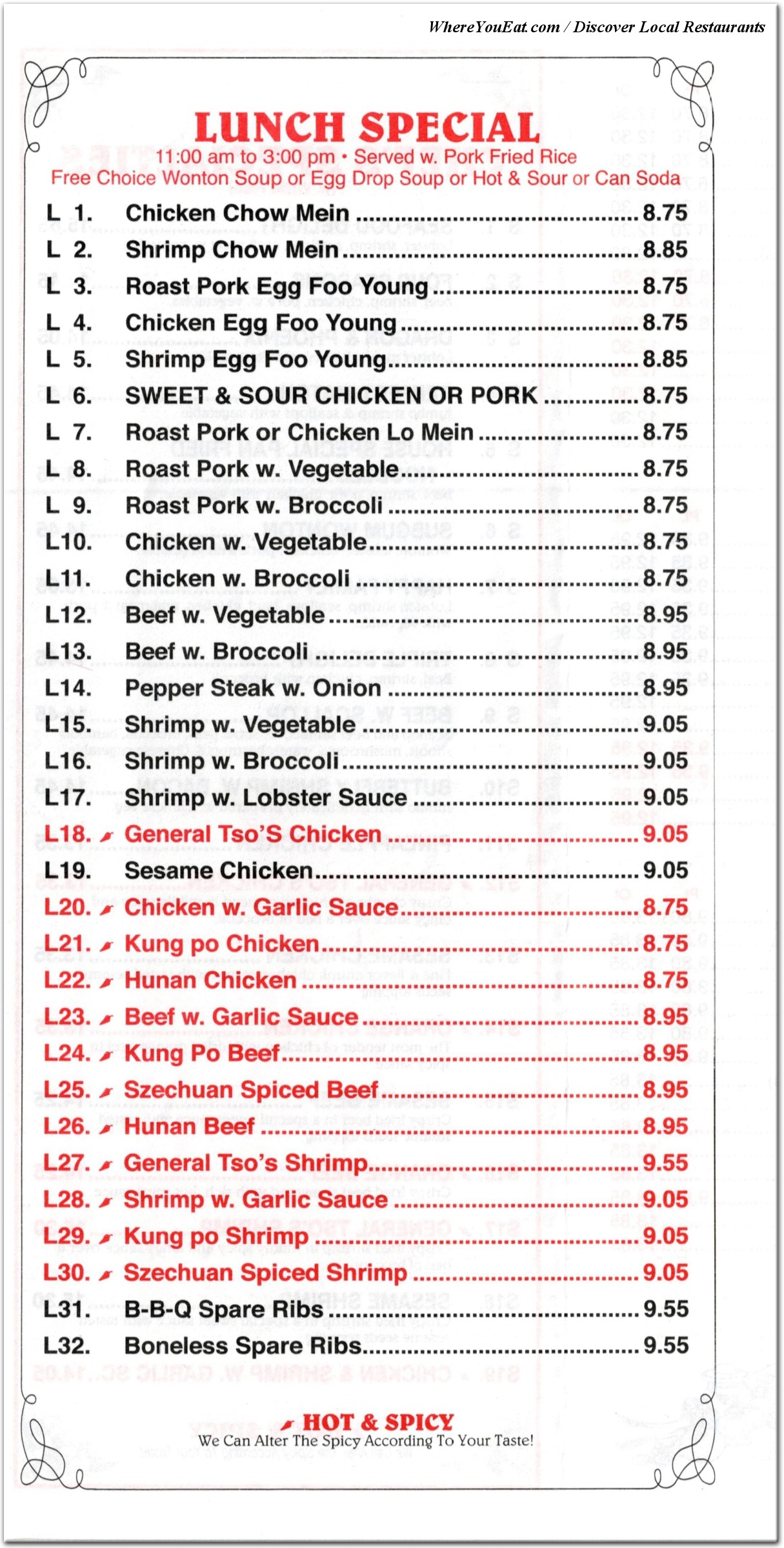 menu image
