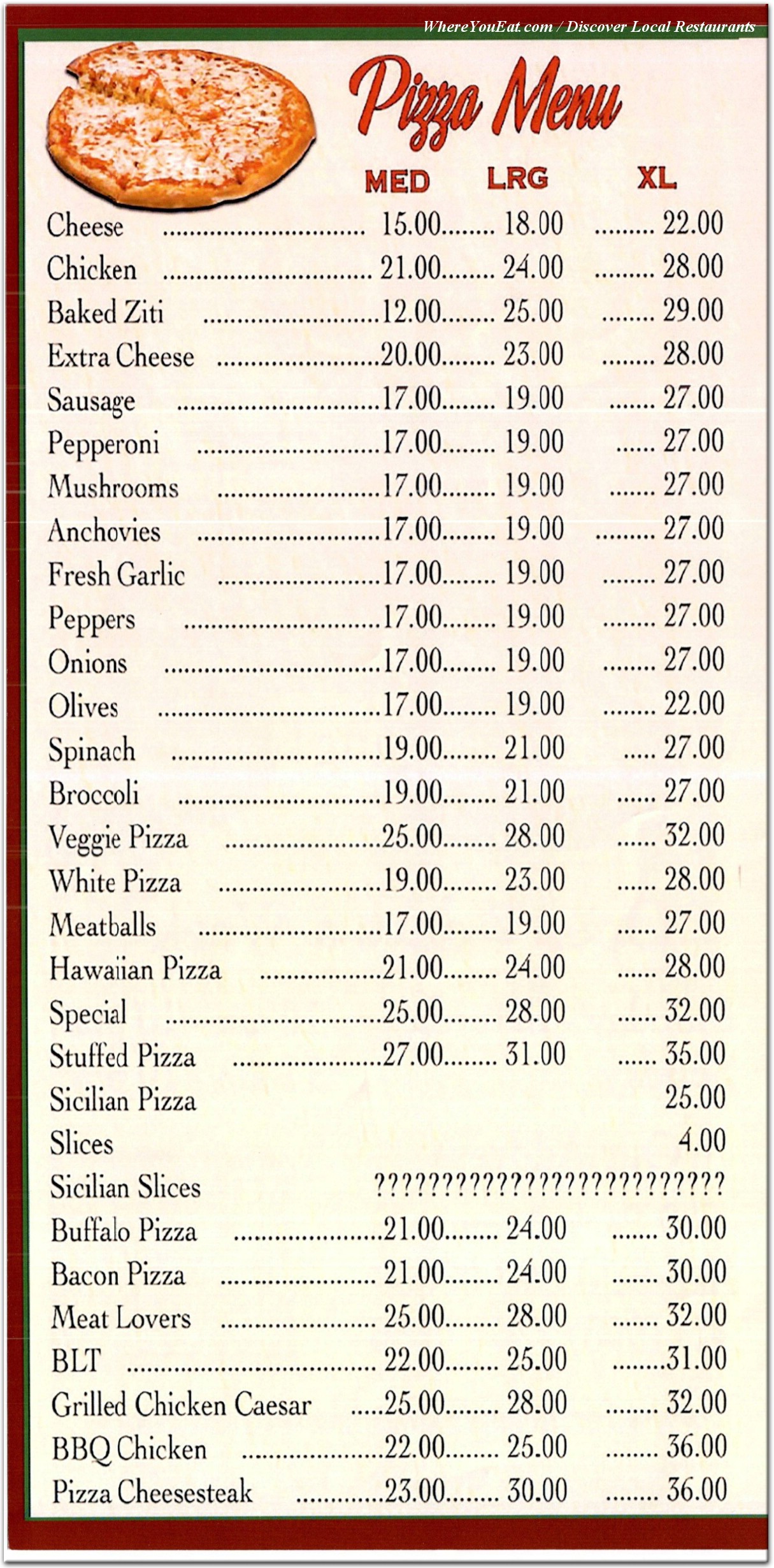 menu image