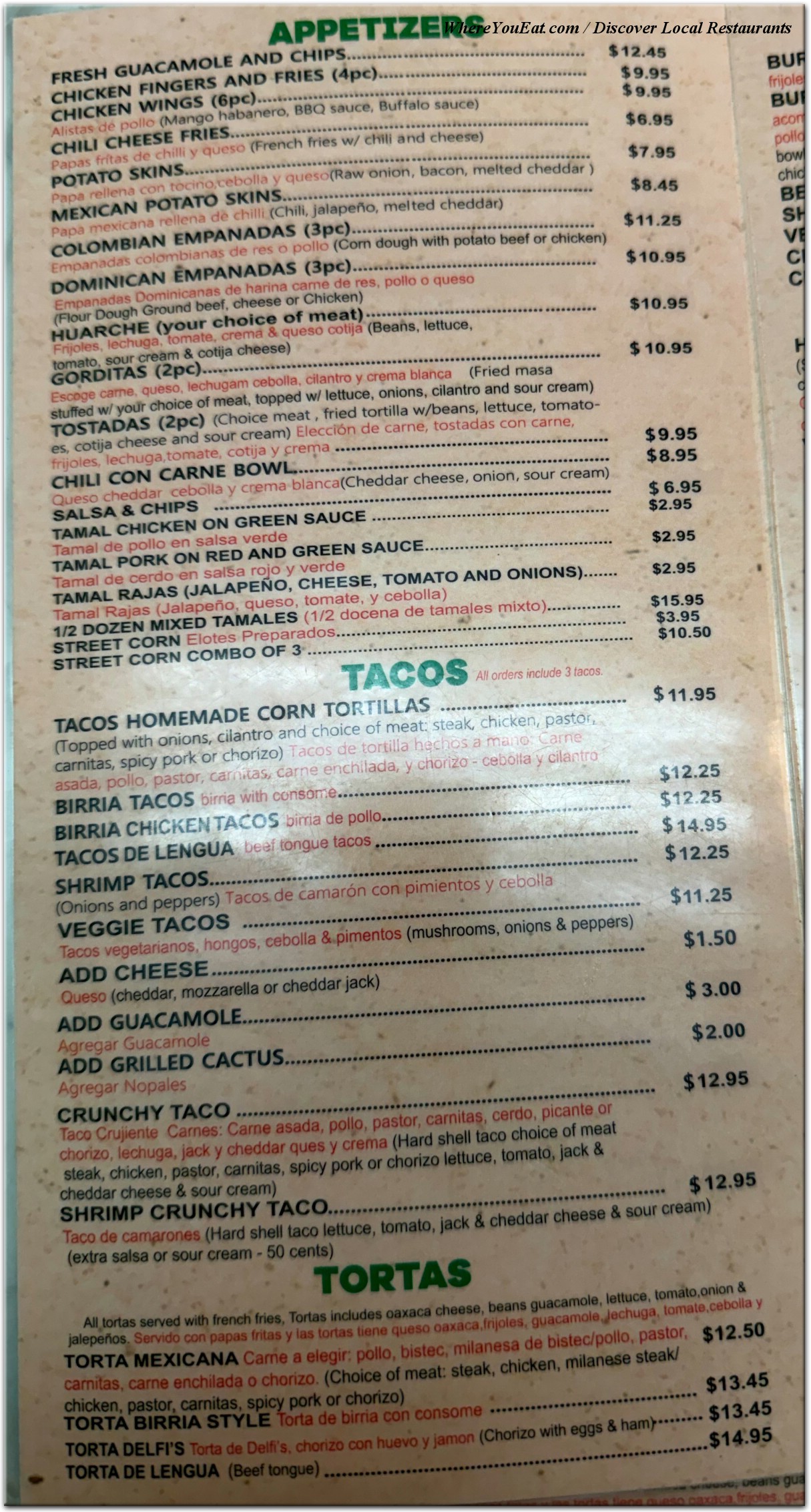menu image