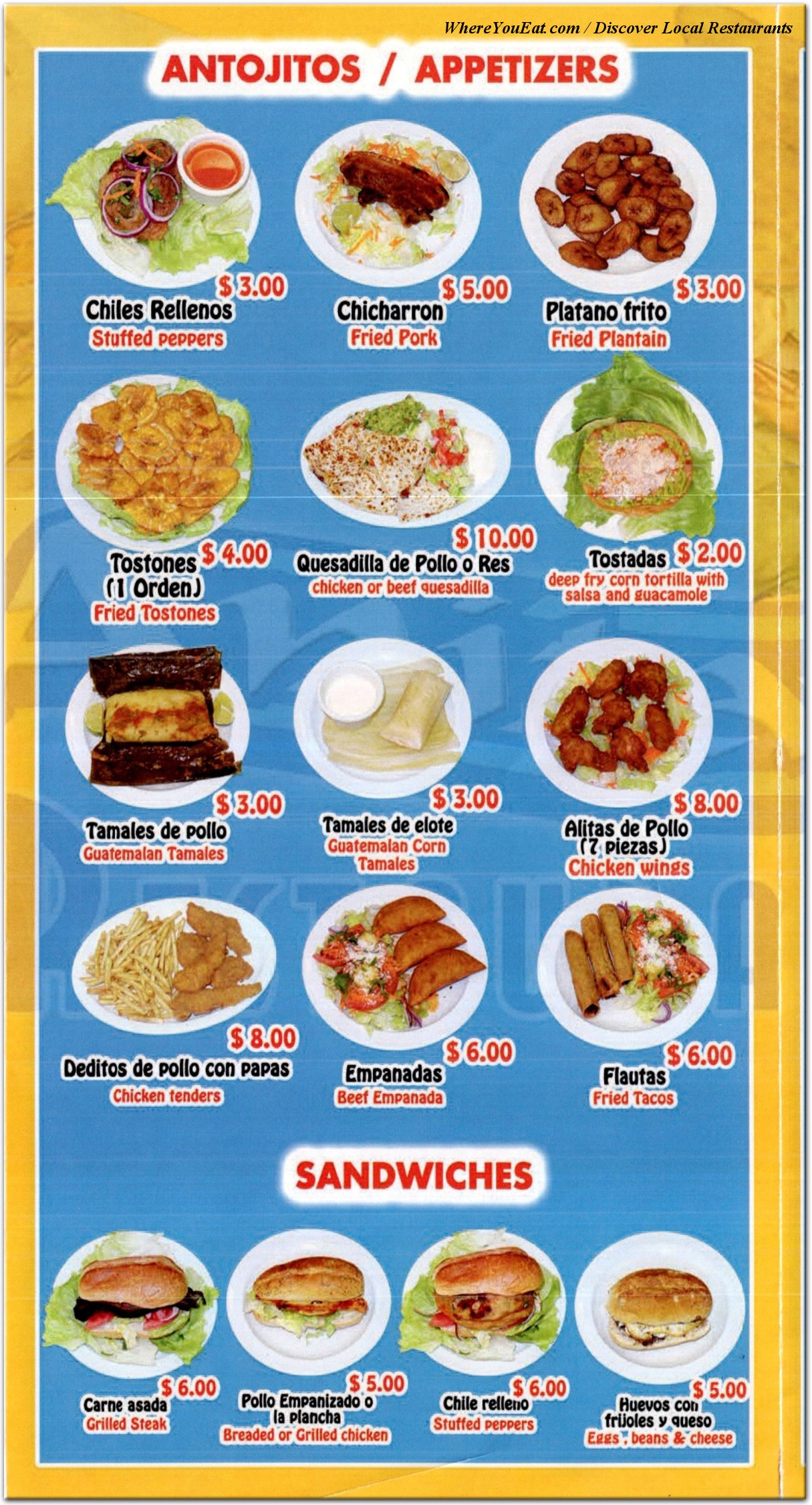 menu image