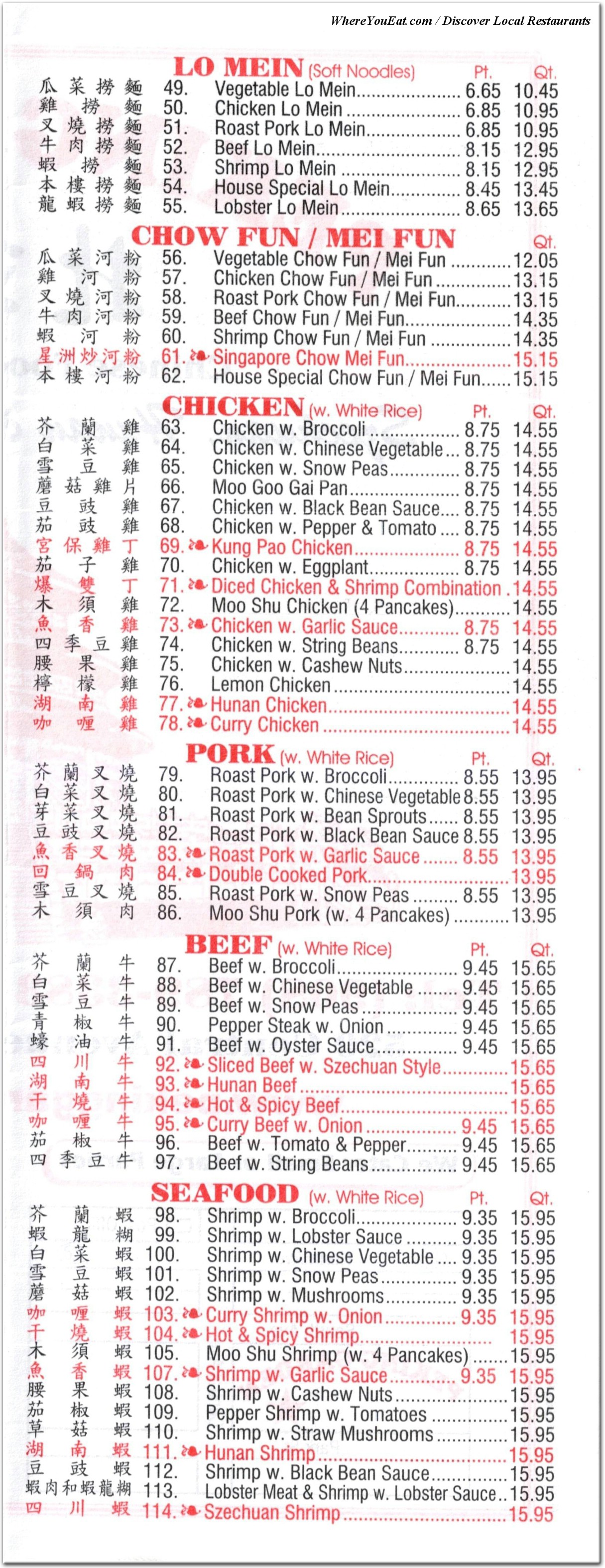 menu image
