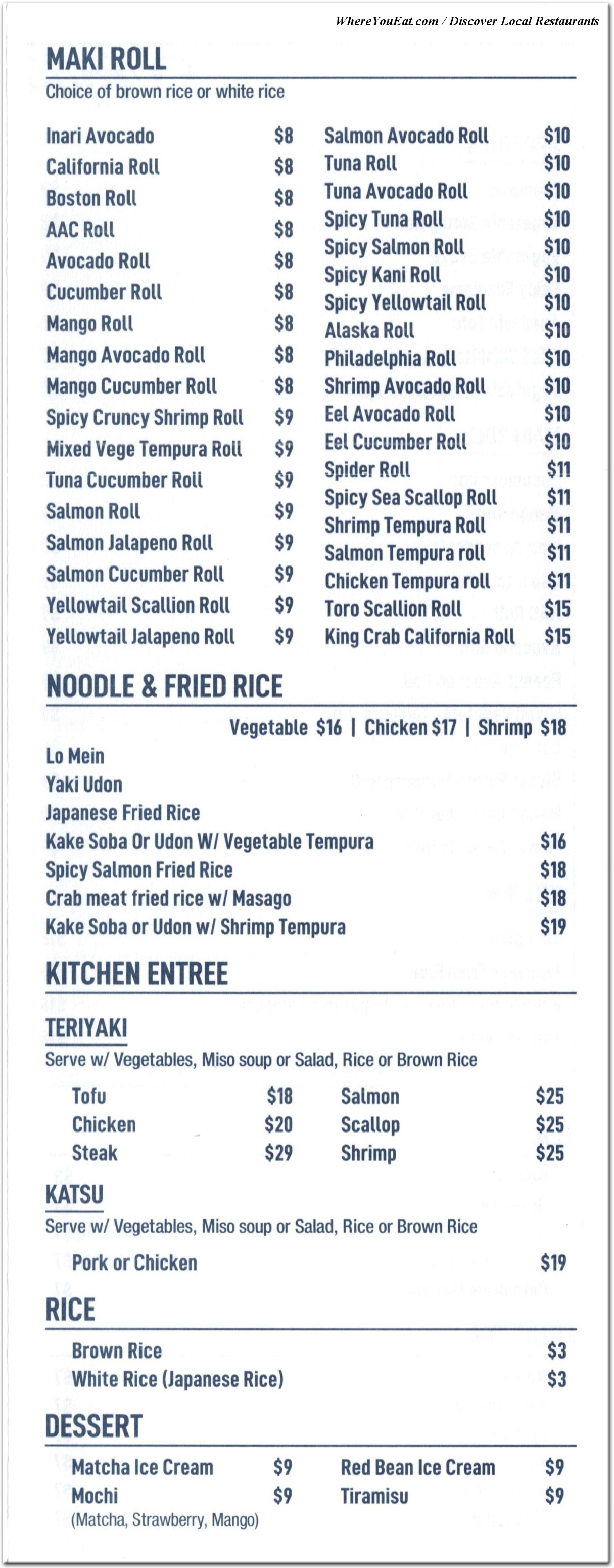 menu image
