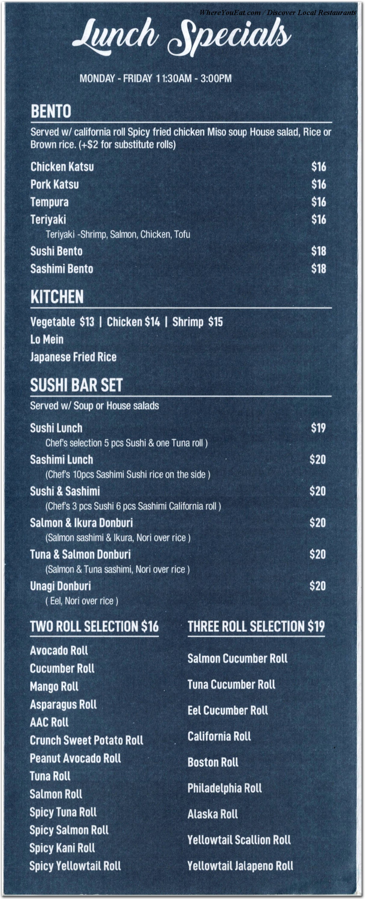 menu image