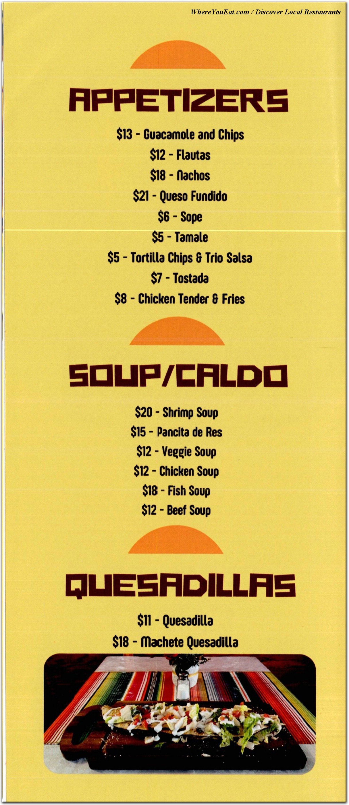 menu image