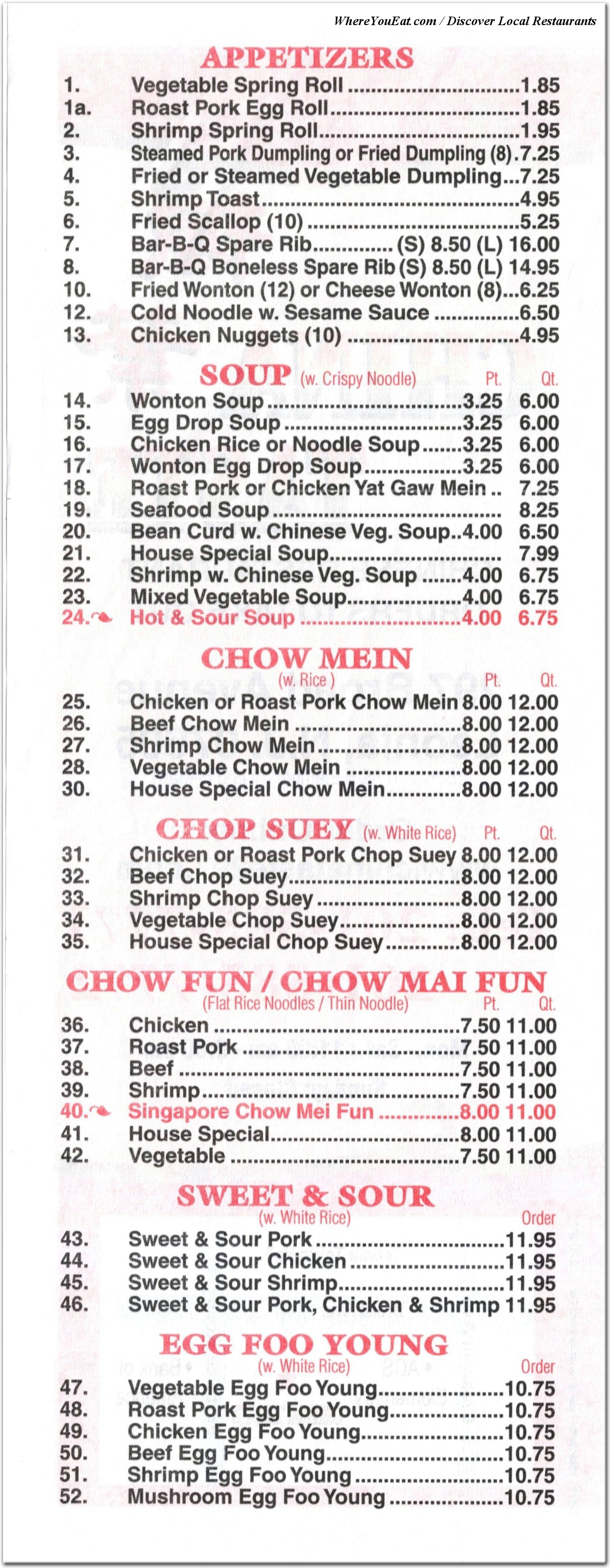 menu image